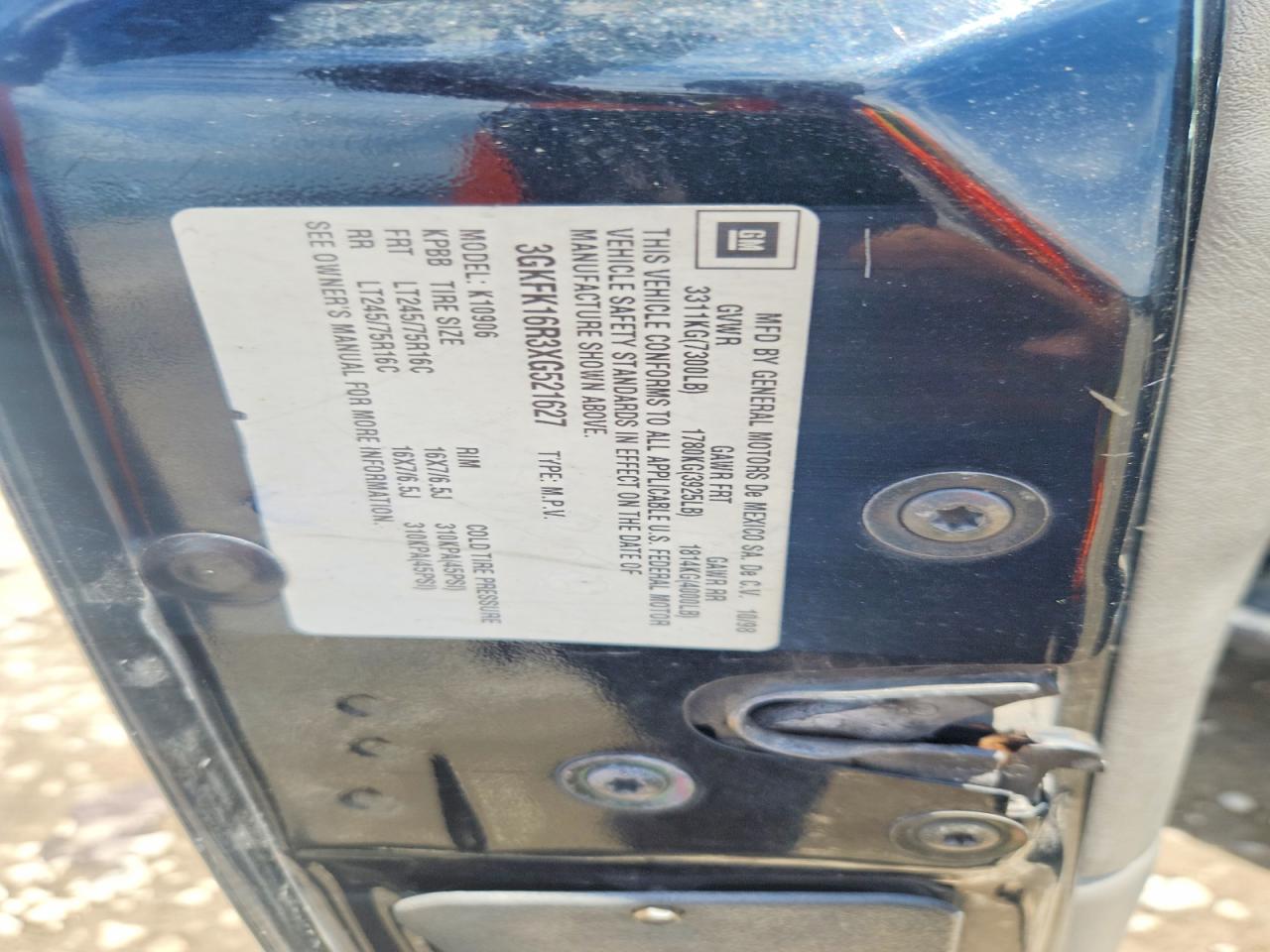 1999 Gmc Suburban K1500 Черный vin: 3GKFK16R3XG521627