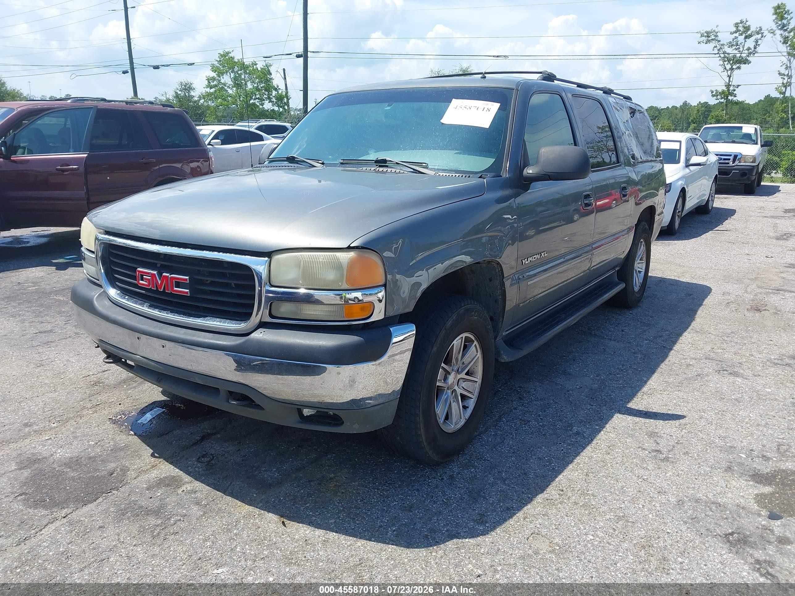 2002 Gmc Yukon Xl 1500 Slt Gray vin: 3GKFK16T02G266441