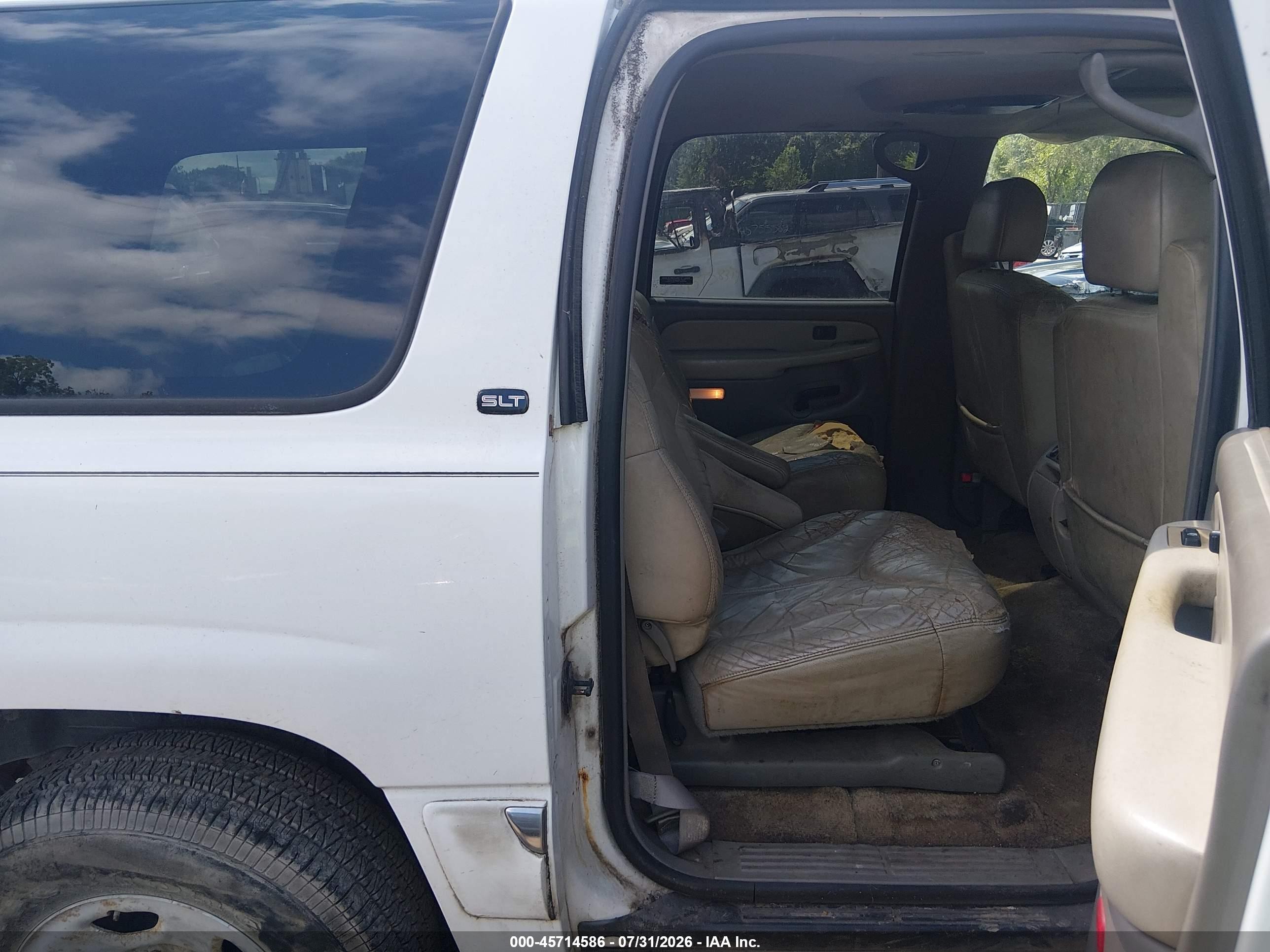 2000 Gmc Yukon Xl 1500 Slt White vin: 3GKFK16T0YG213974