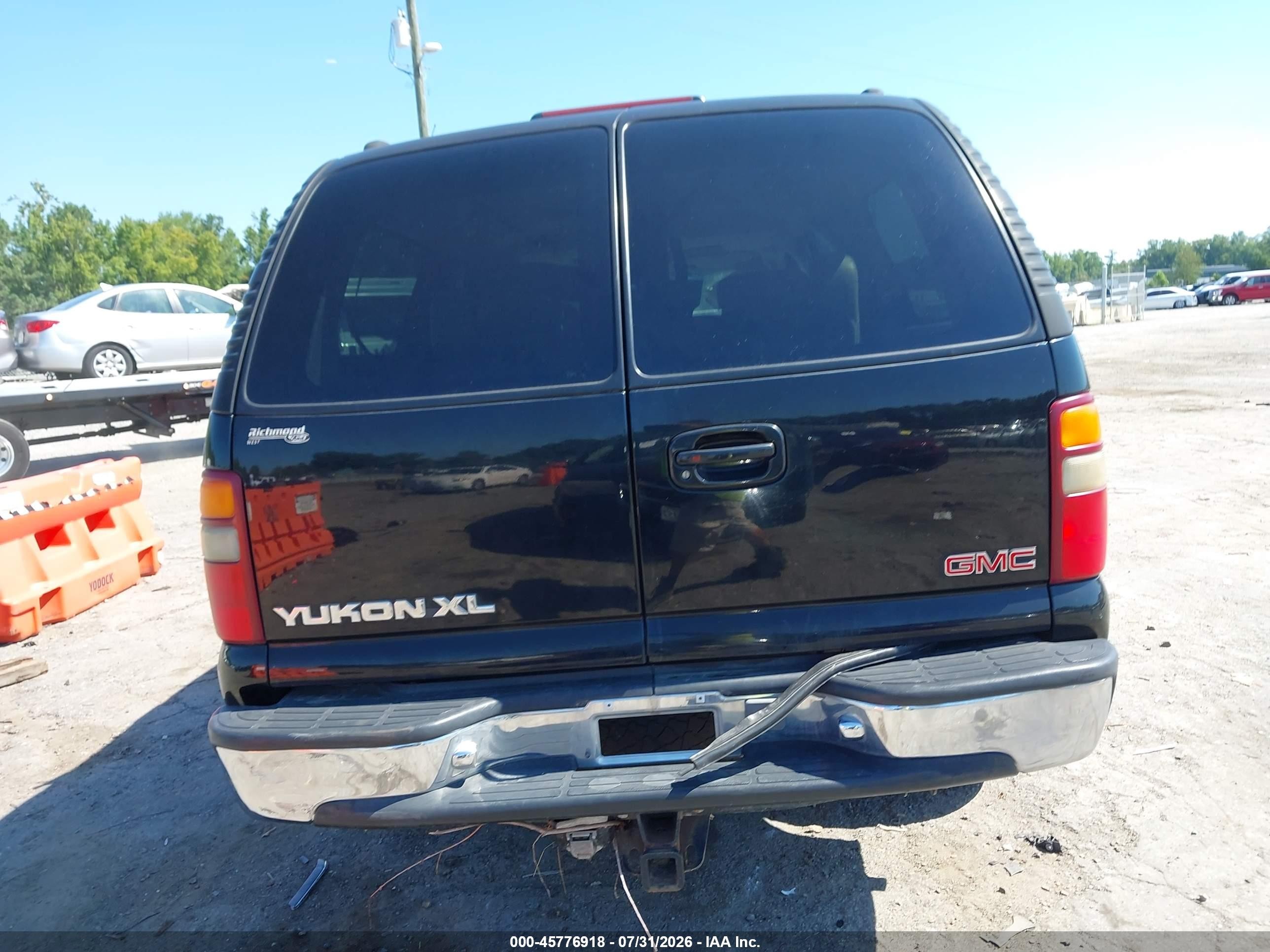 2001 Gmc Yukon Xl 1500 Slt Black vin: 3GKFK16T61G254955