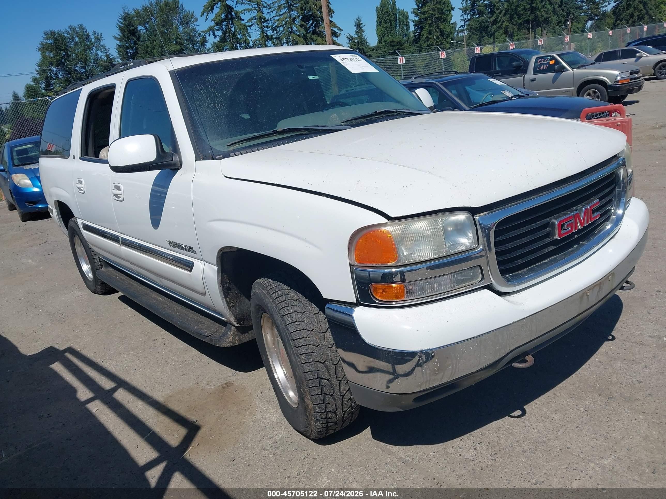 2001 Gmc Yukon Xl 1500 Sle/slt White vin: 3GKFK16T71G108371