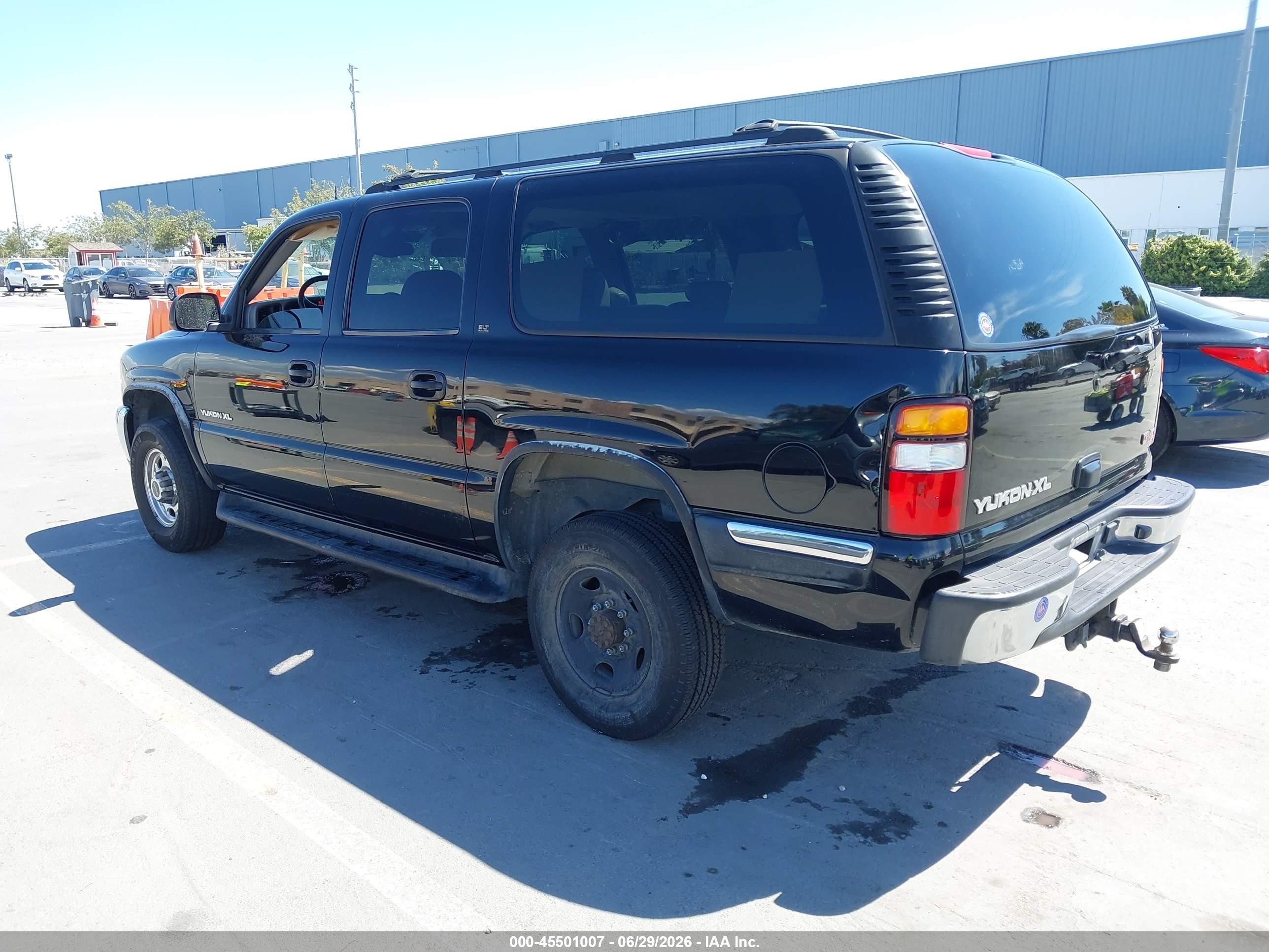 2002 Gmc Yukon Xl 2500 Slt Black vin: 3GKGC26G92G224988