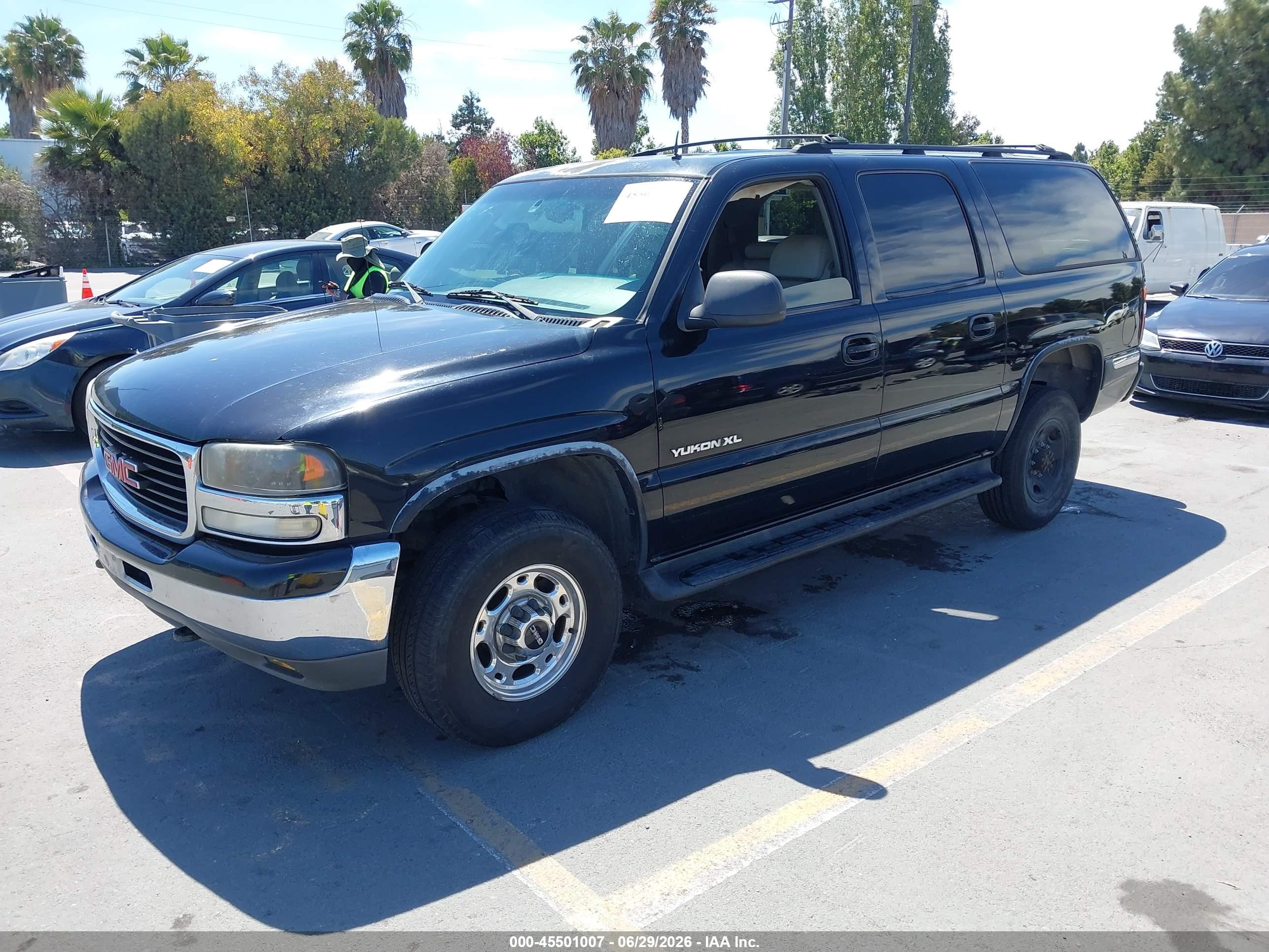 2002 Gmc Yukon Xl 2500 Slt Black vin: 3GKGC26G92G224988