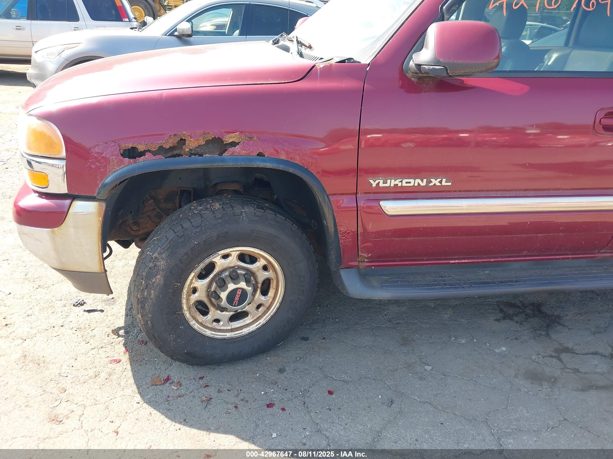 2004 Gmc Yukon Xl 2500 Slt Maroon vin: 3GKGK26G54G277757