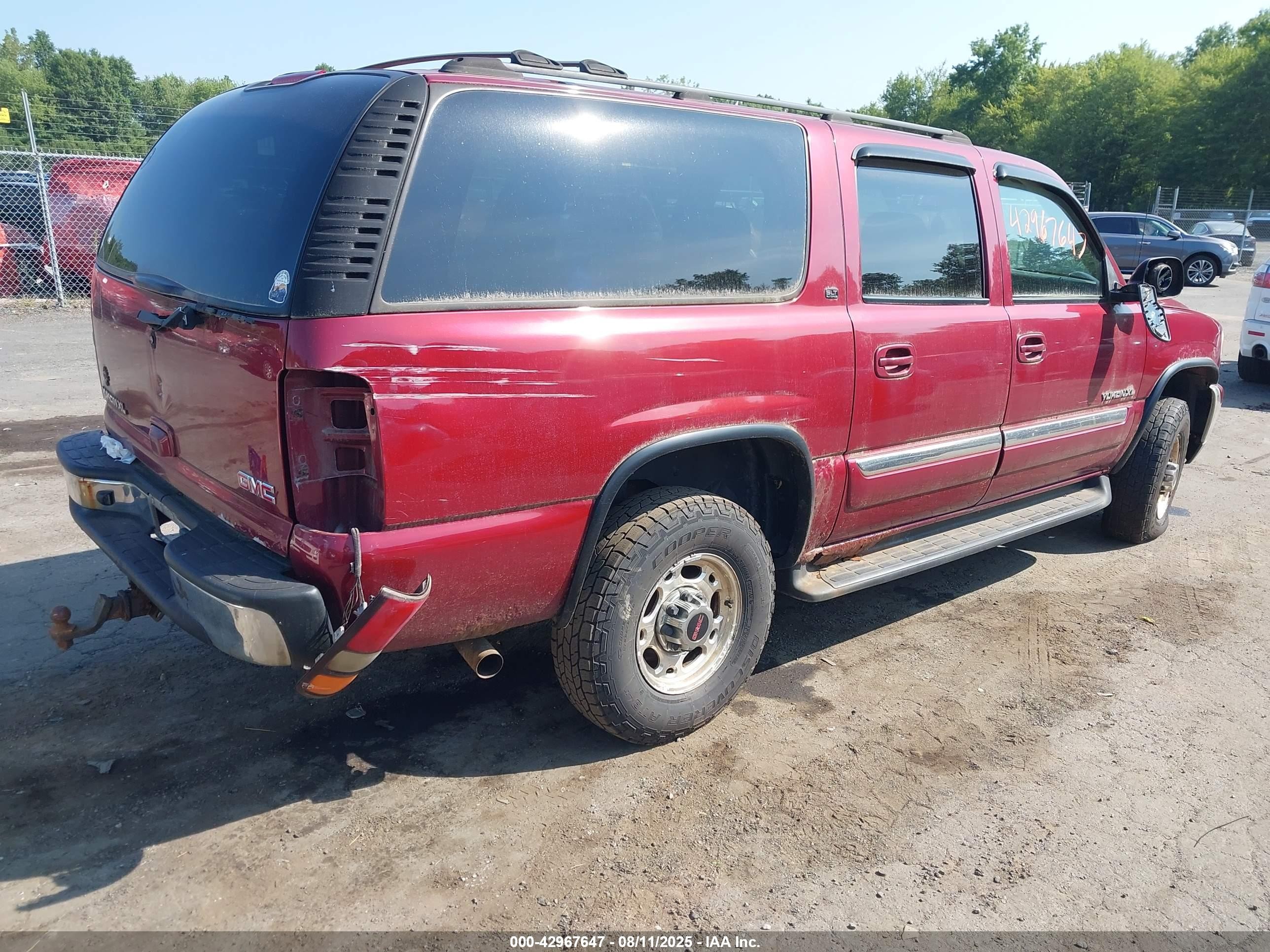 2004 Gmc Yukon Xl 2500 Slt Maroon vin: 3GKGK26G54G277757