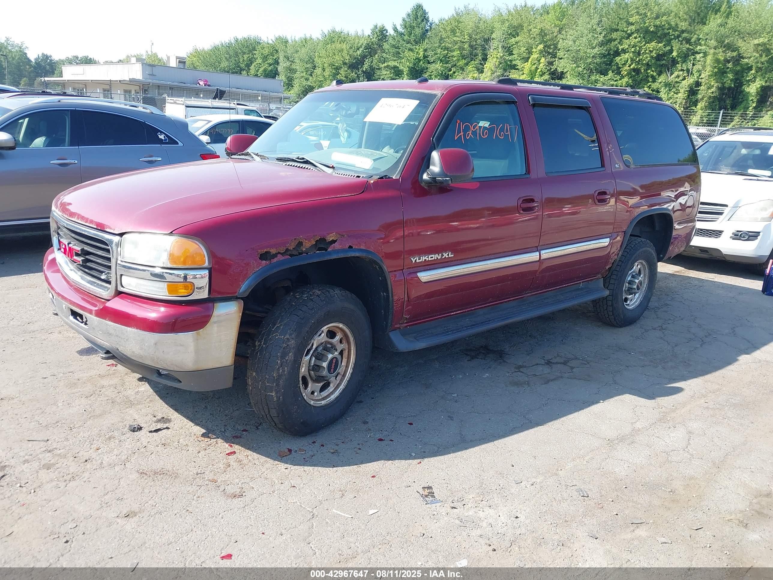 2004 Gmc Yukon Xl 2500 Slt Maroon vin: 3GKGK26G54G277757
