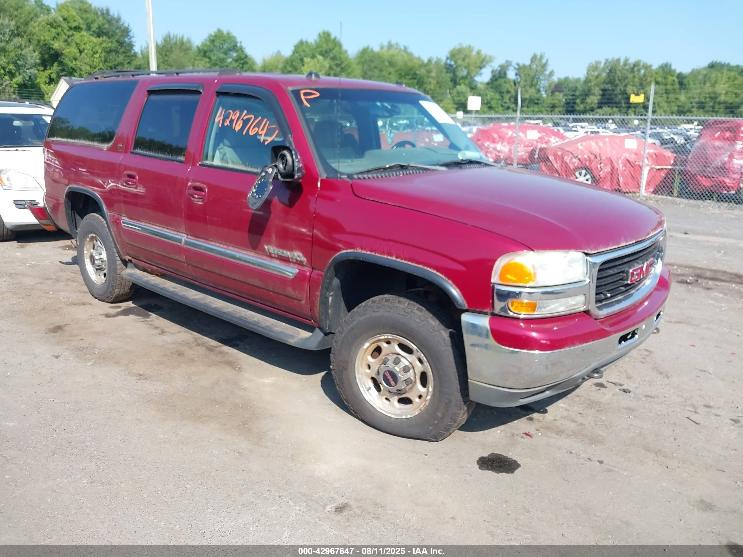 2004 Gmc Yukon Xl 2500 Slt Maroon vin: 3GKGK26G54G277757