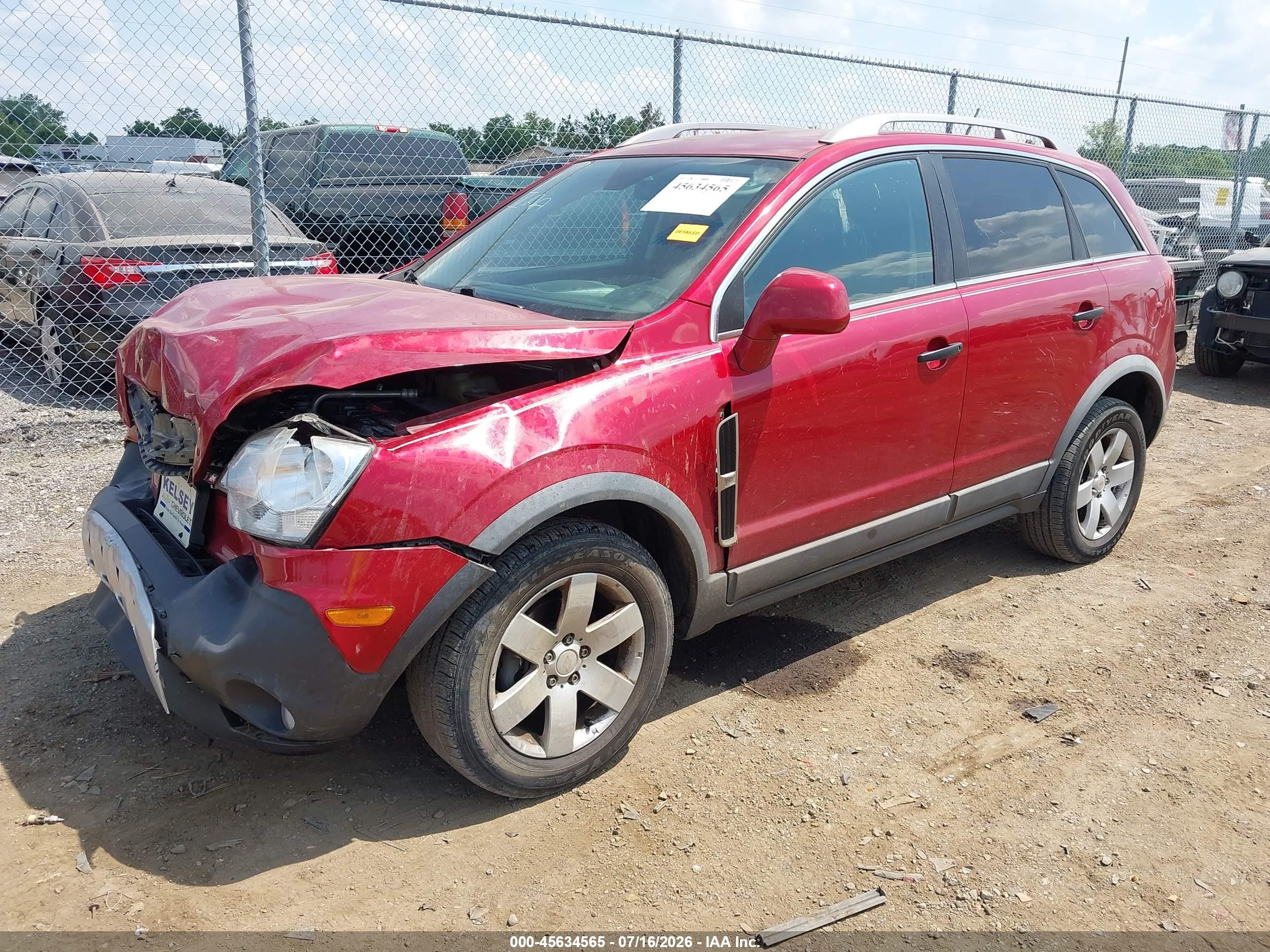 2012 Chevrolet Captiva Sport 2ls Red vin: 3GNAL2EK6CS566010