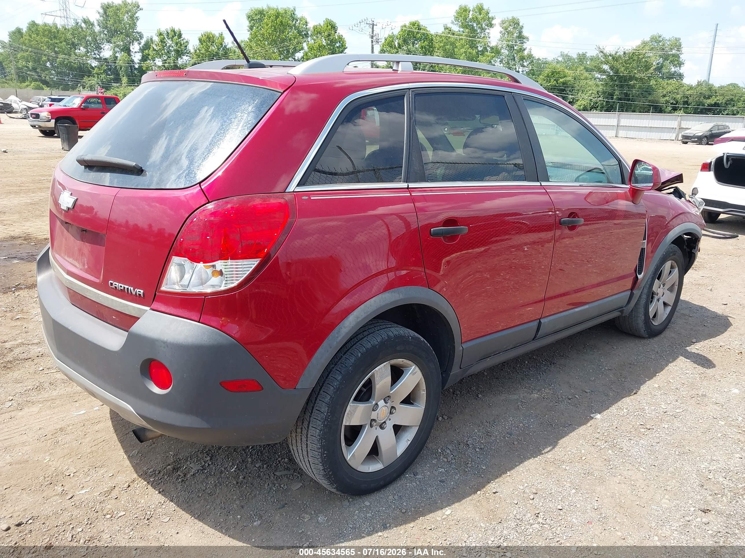 2012 Chevrolet Captiva Sport 2ls Red vin: 3GNAL2EK6CS566010