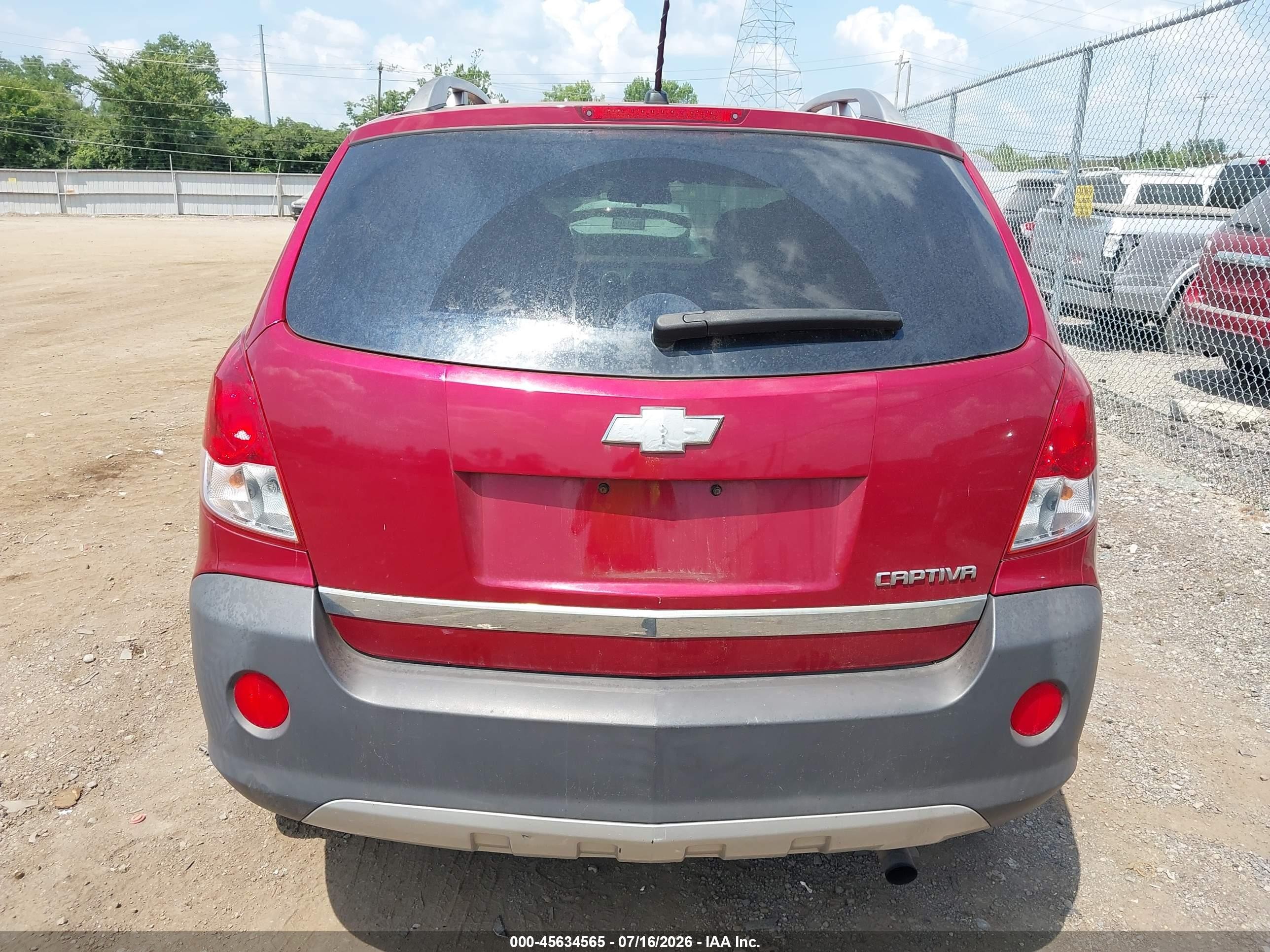2012 Chevrolet Captiva Sport 2ls Red vin: 3GNAL2EK6CS566010
