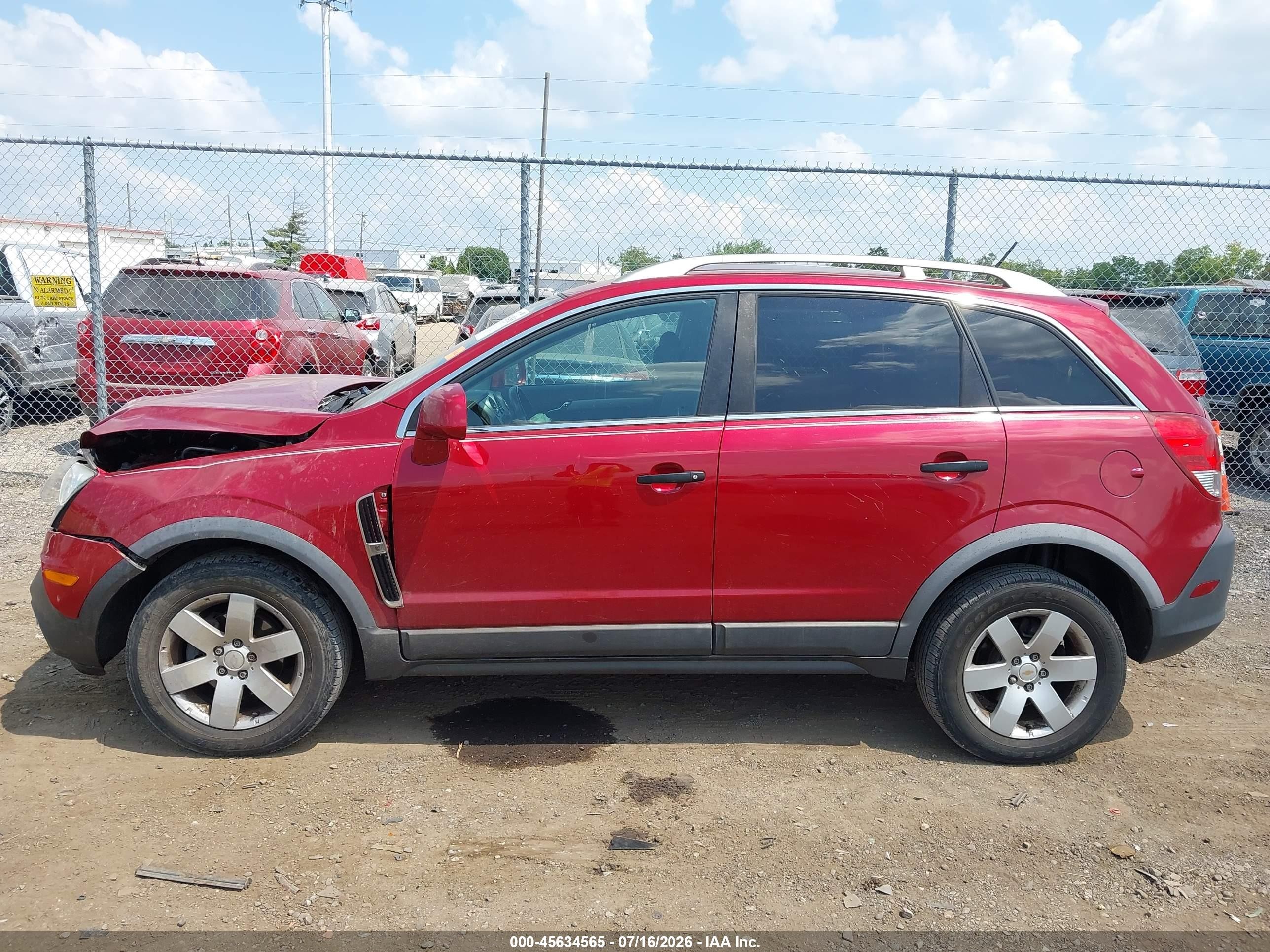 2012 Chevrolet Captiva Sport 2ls Red vin: 3GNAL2EK6CS566010