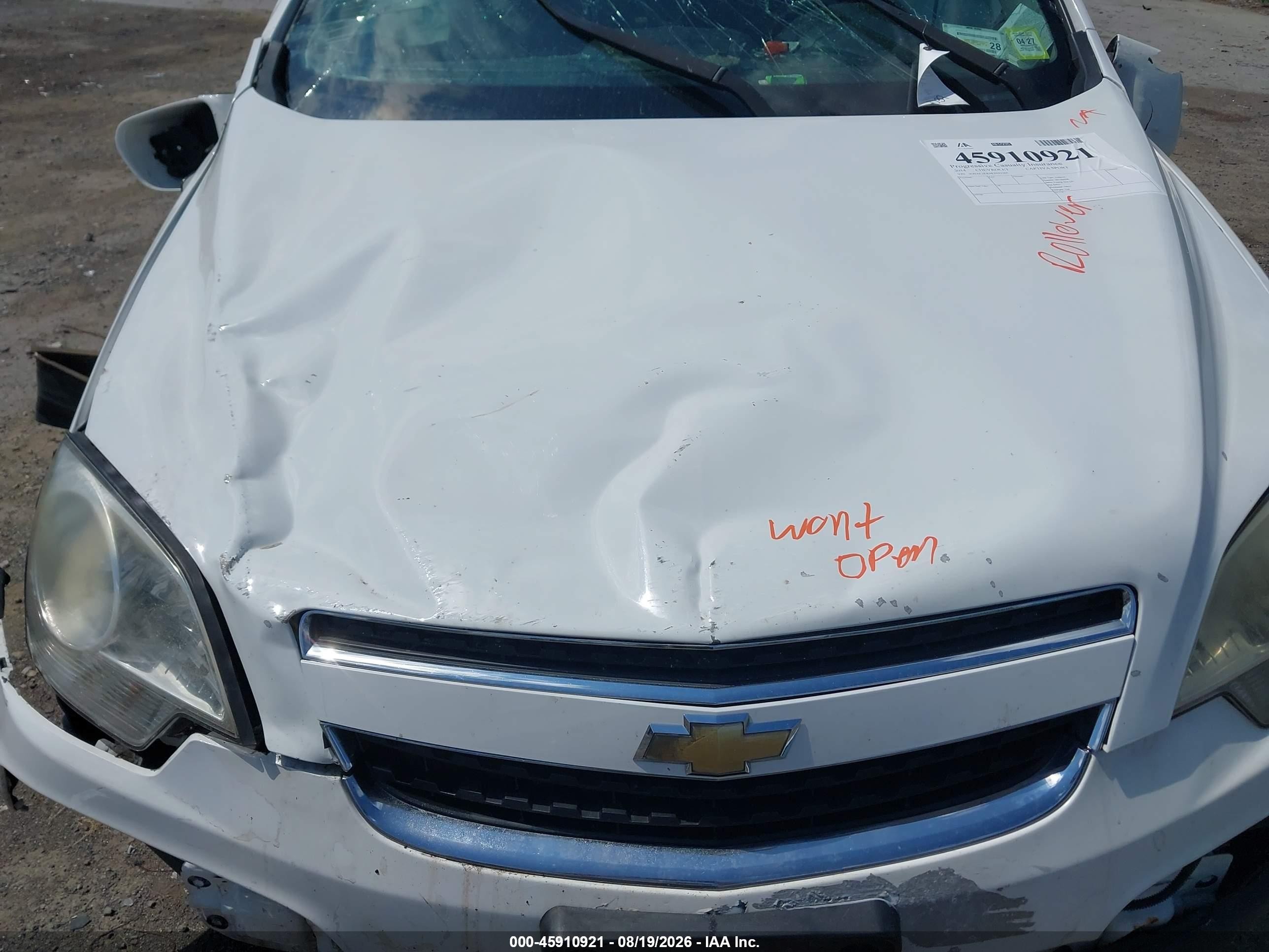 2014 Chevrolet Captiva Sport Fleet Ls White vin: 3GNAL2EK9ES593205