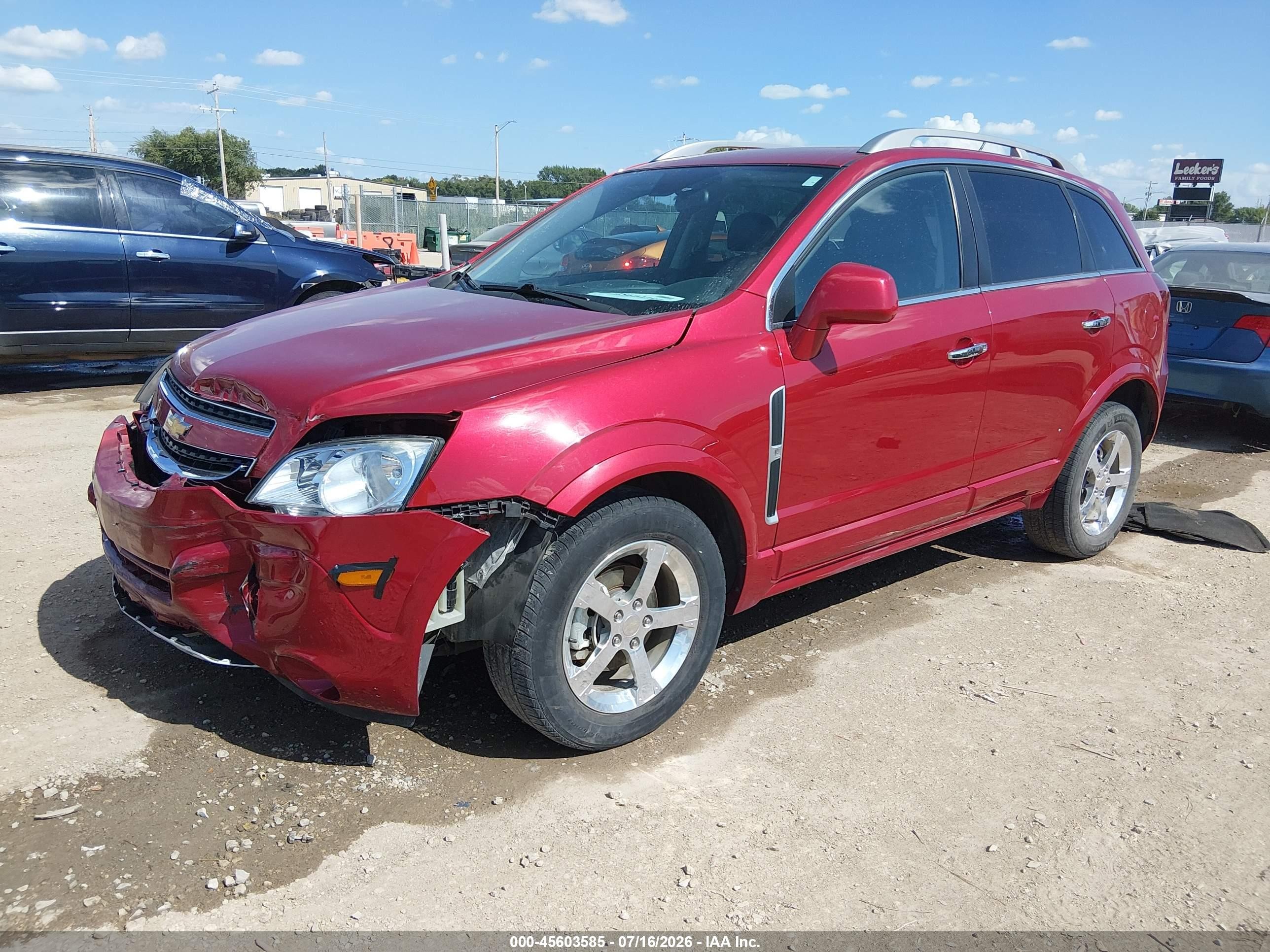 2013 Chevrolet Captiva Sport Fleet Lt Red vin: 3GNAL3EK7DS593630