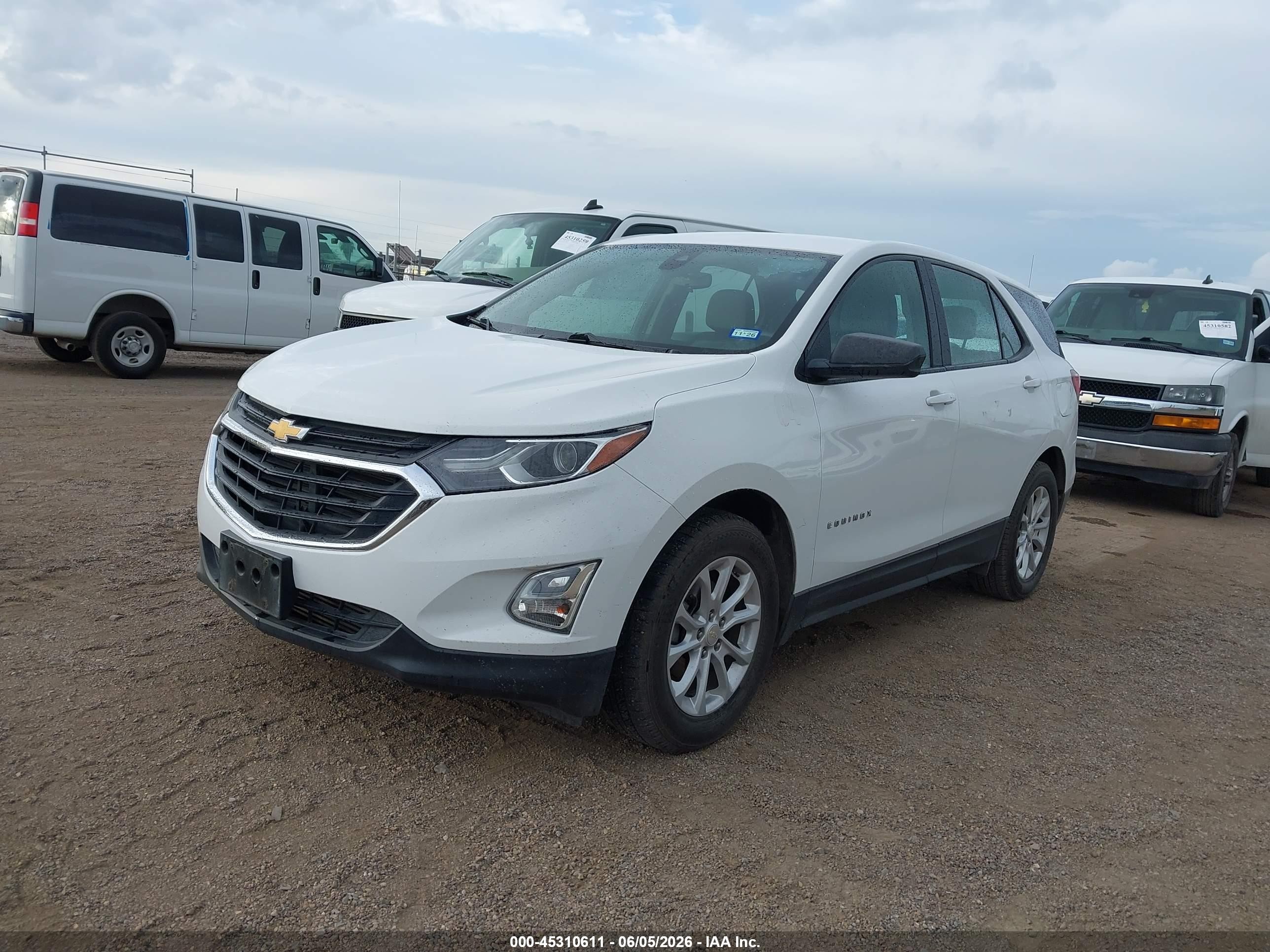 2020 Chevrolet Equinox Fwd 1fl White vin: 3GNAXFEV4LS584673