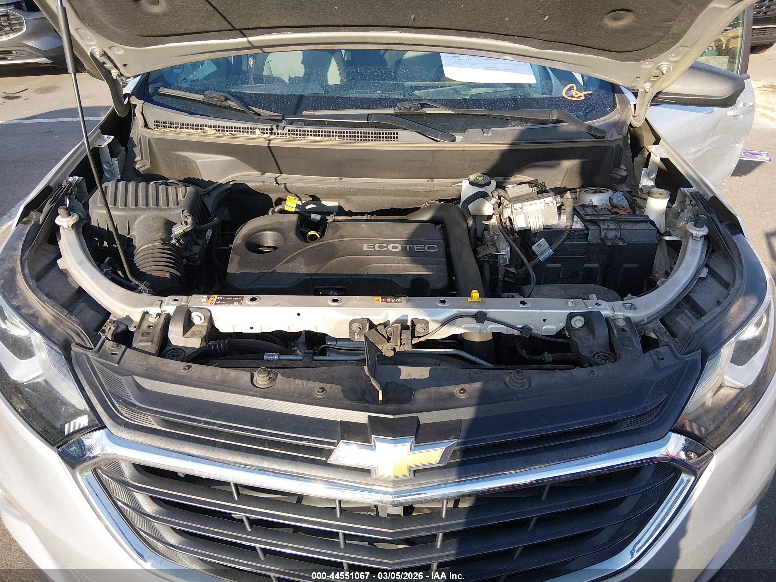 2020 Chevrolet Equinox Fwd 1fl Silver vin: 3GNAXFEV8LS585728