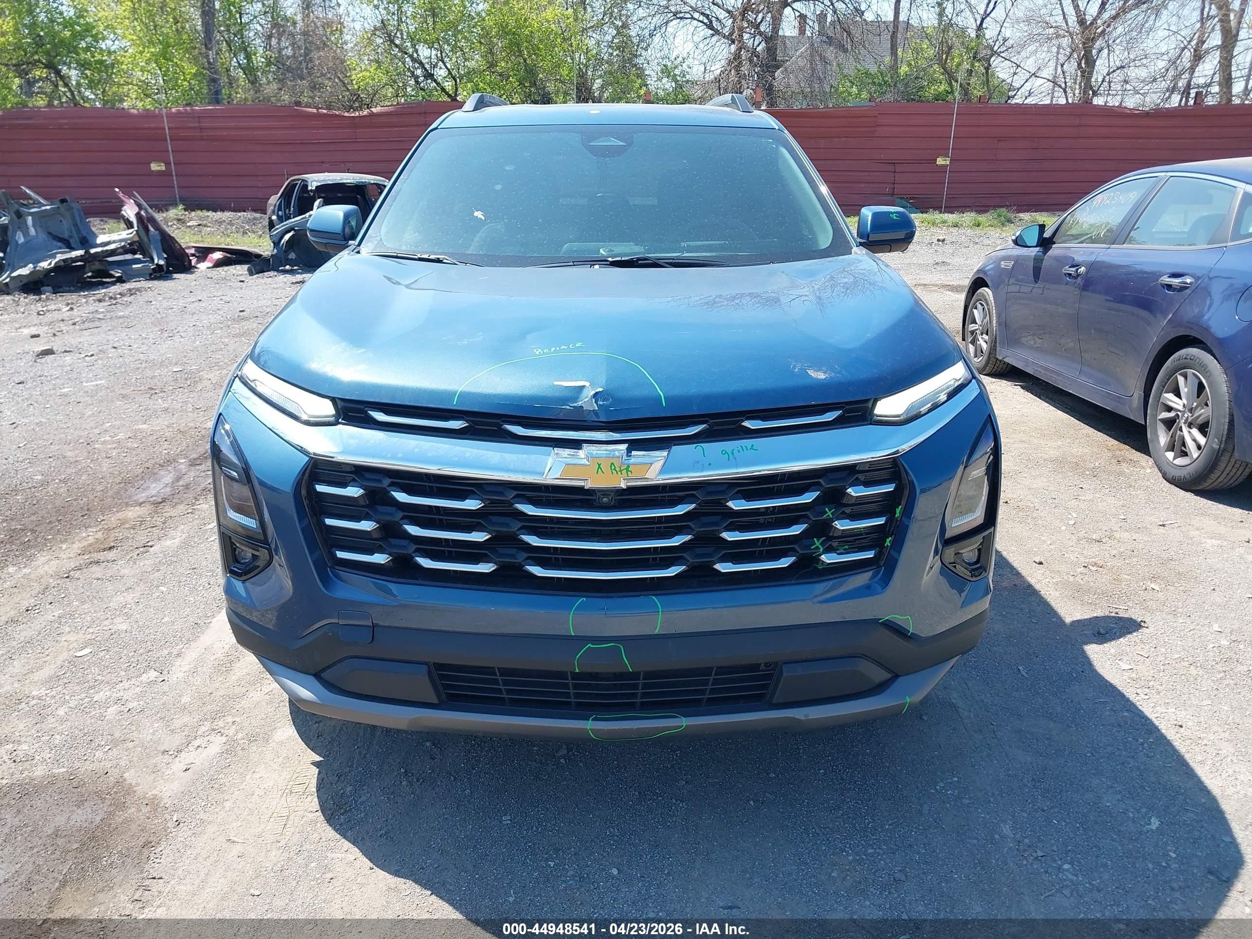 2025 Chevrolet Equinox Fwd Lt Синий vin: 3GNAXHEG1SL165542