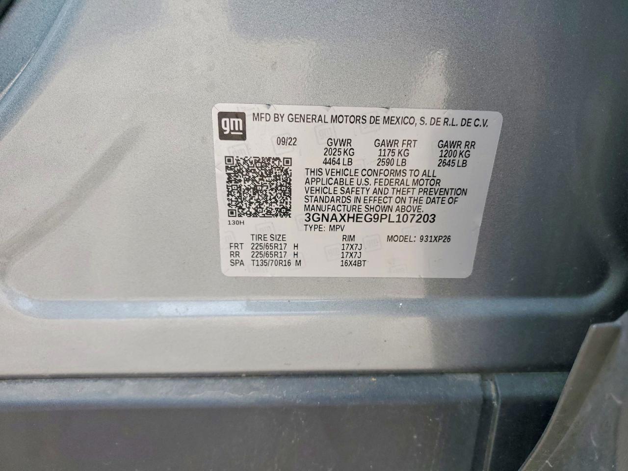 2023 Chevrolet Equinox Ls Серый vin: 3GNAXHEG9PL107203