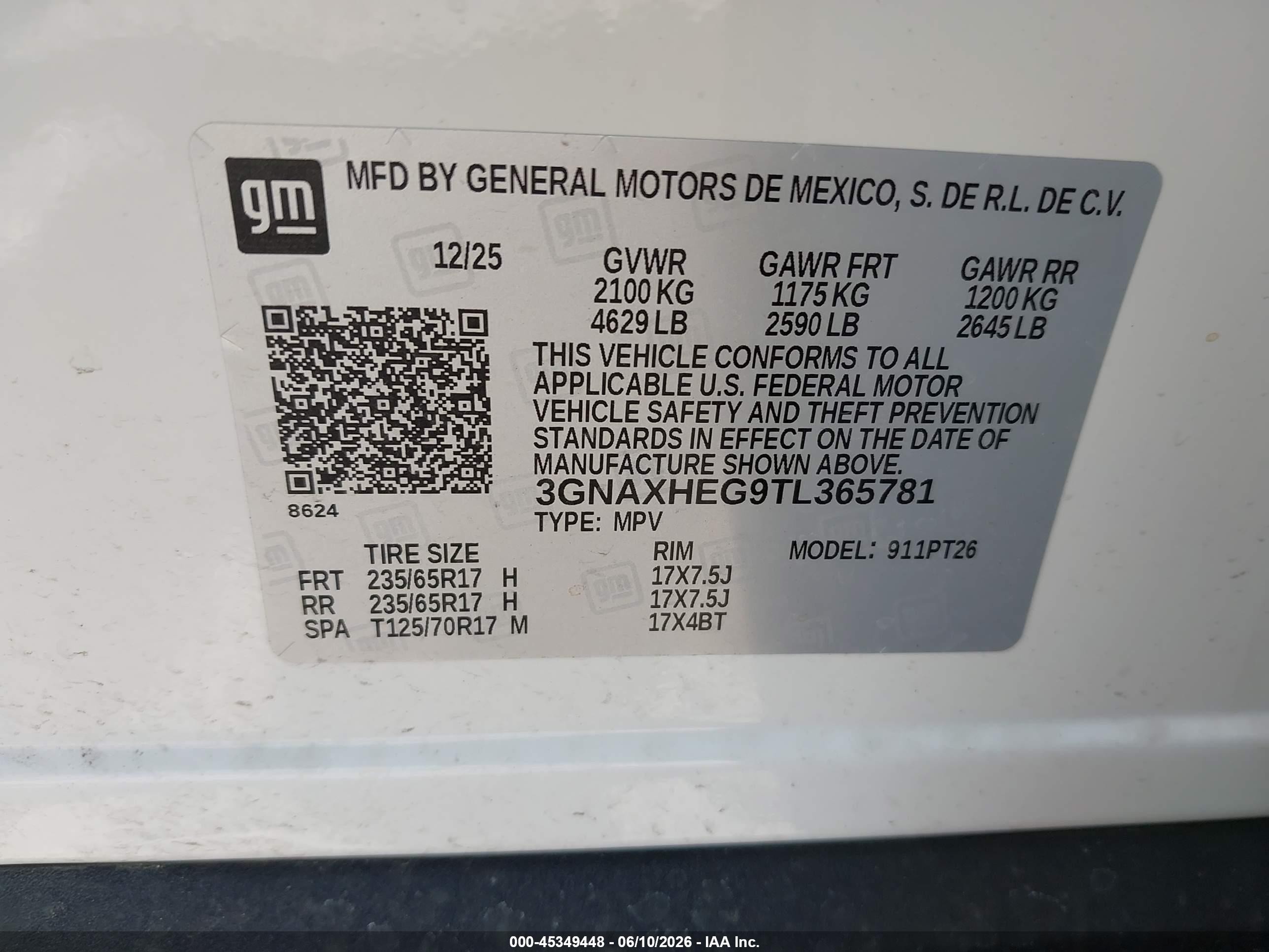 2026 Chevrolet Equinox Fwd Lt White vin: 3GNAXHEG9TL365781