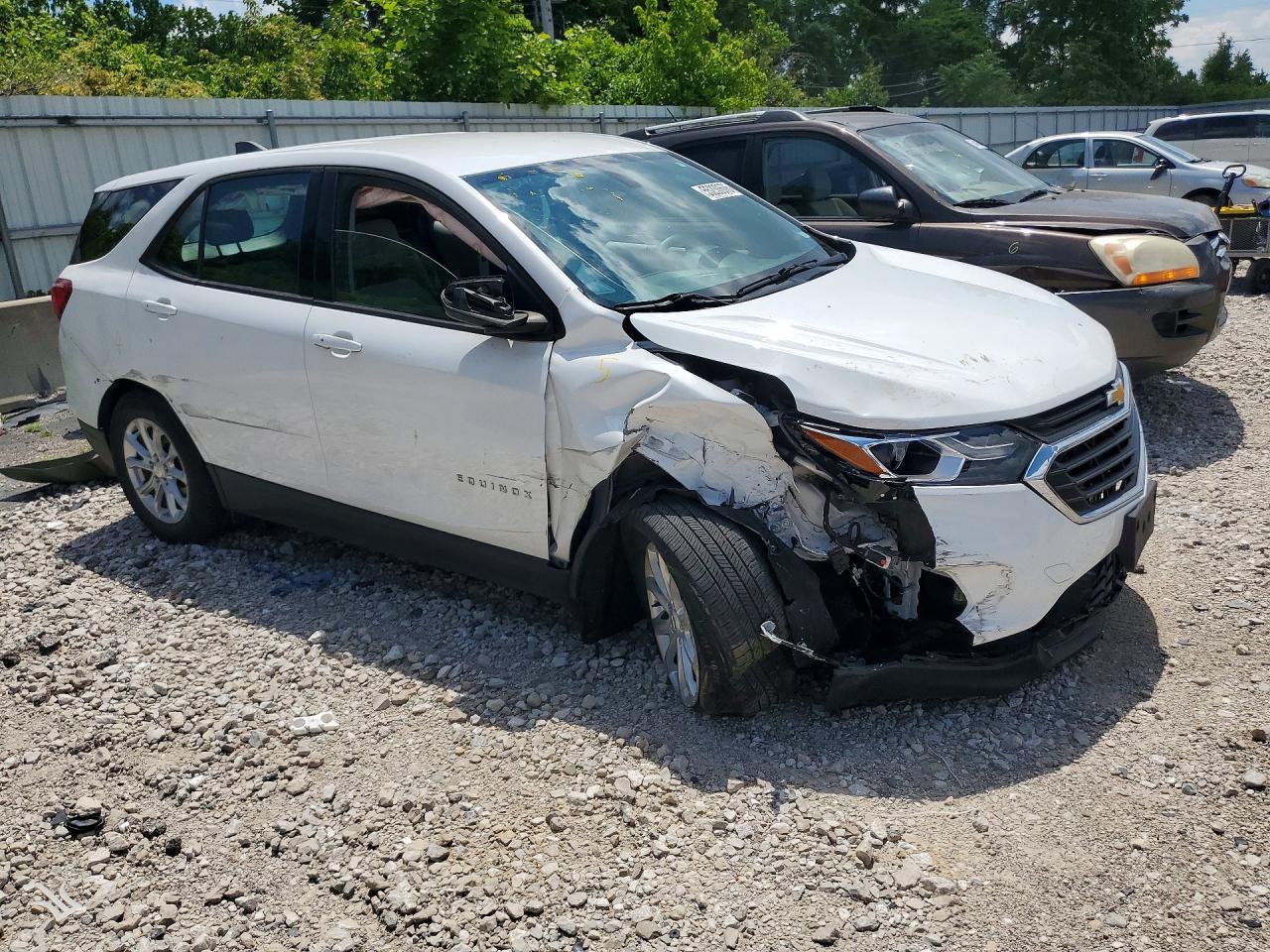 2018 Chevrolet Equinox Ls White vin: 3GNAXHEV0JL130195