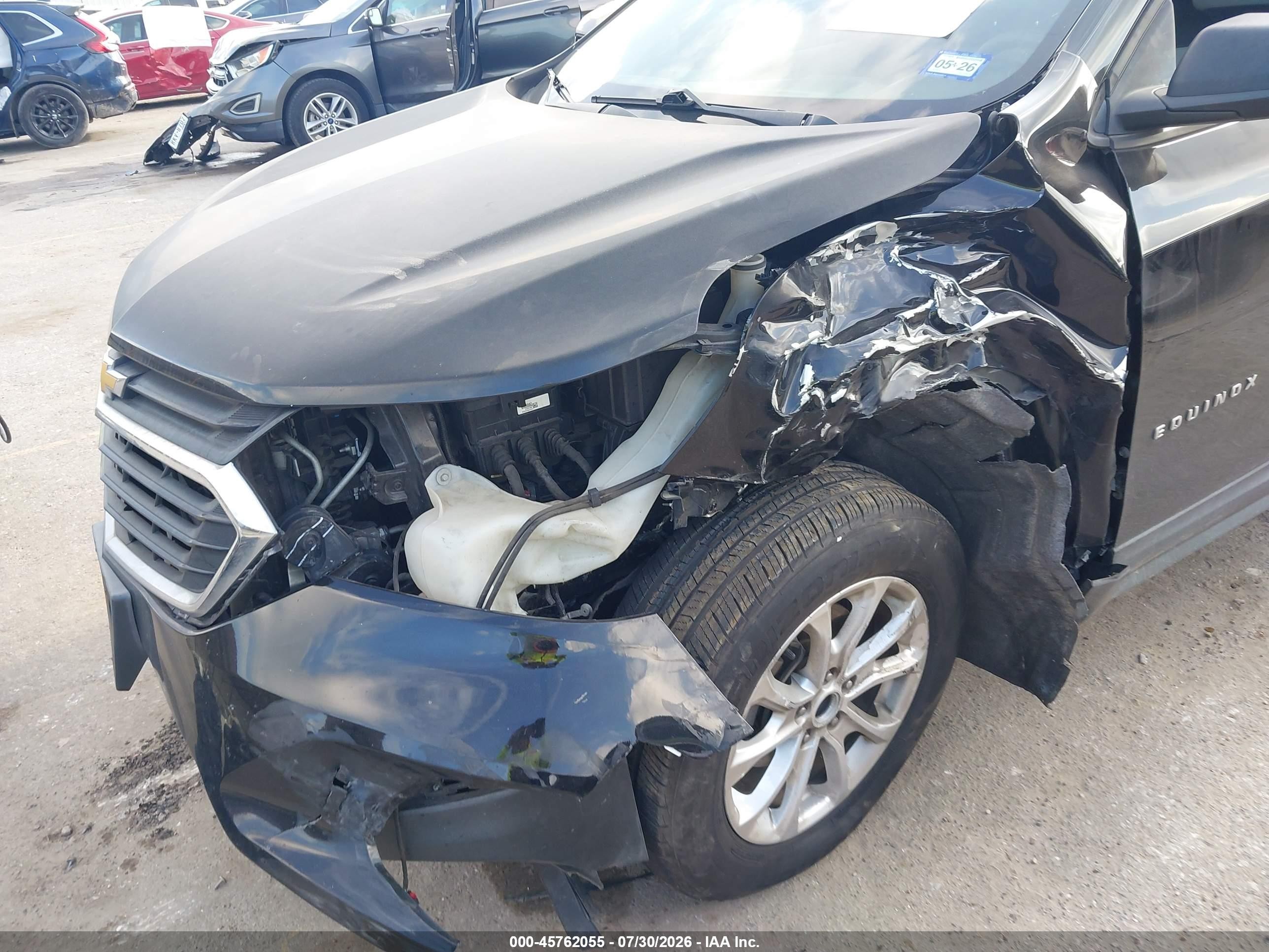 2019 Chevrolet Equinox Ls Black vin: 3GNAXHEV3KL104675