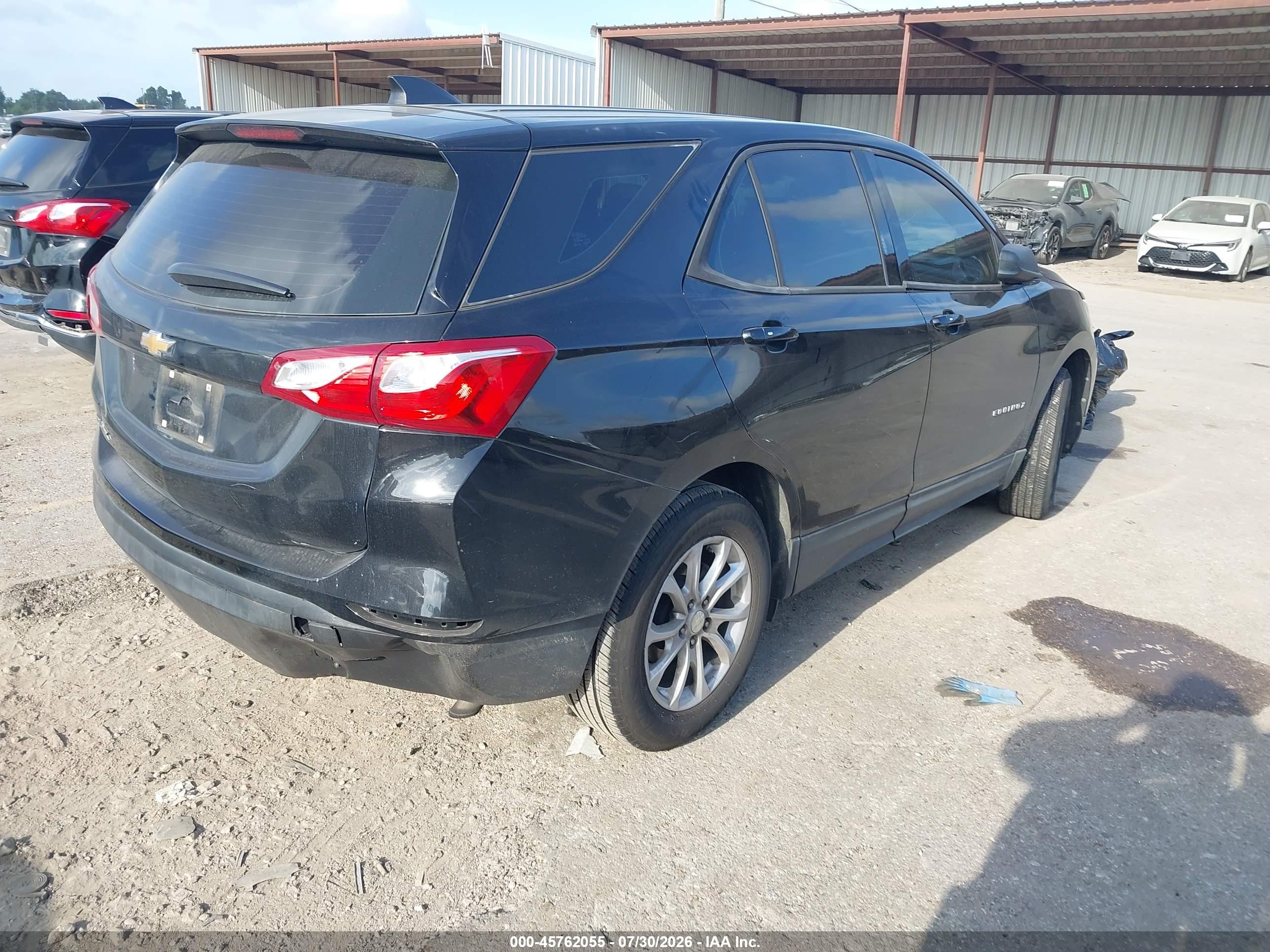 2019 Chevrolet Equinox Ls Black vin: 3GNAXHEV3KL104675