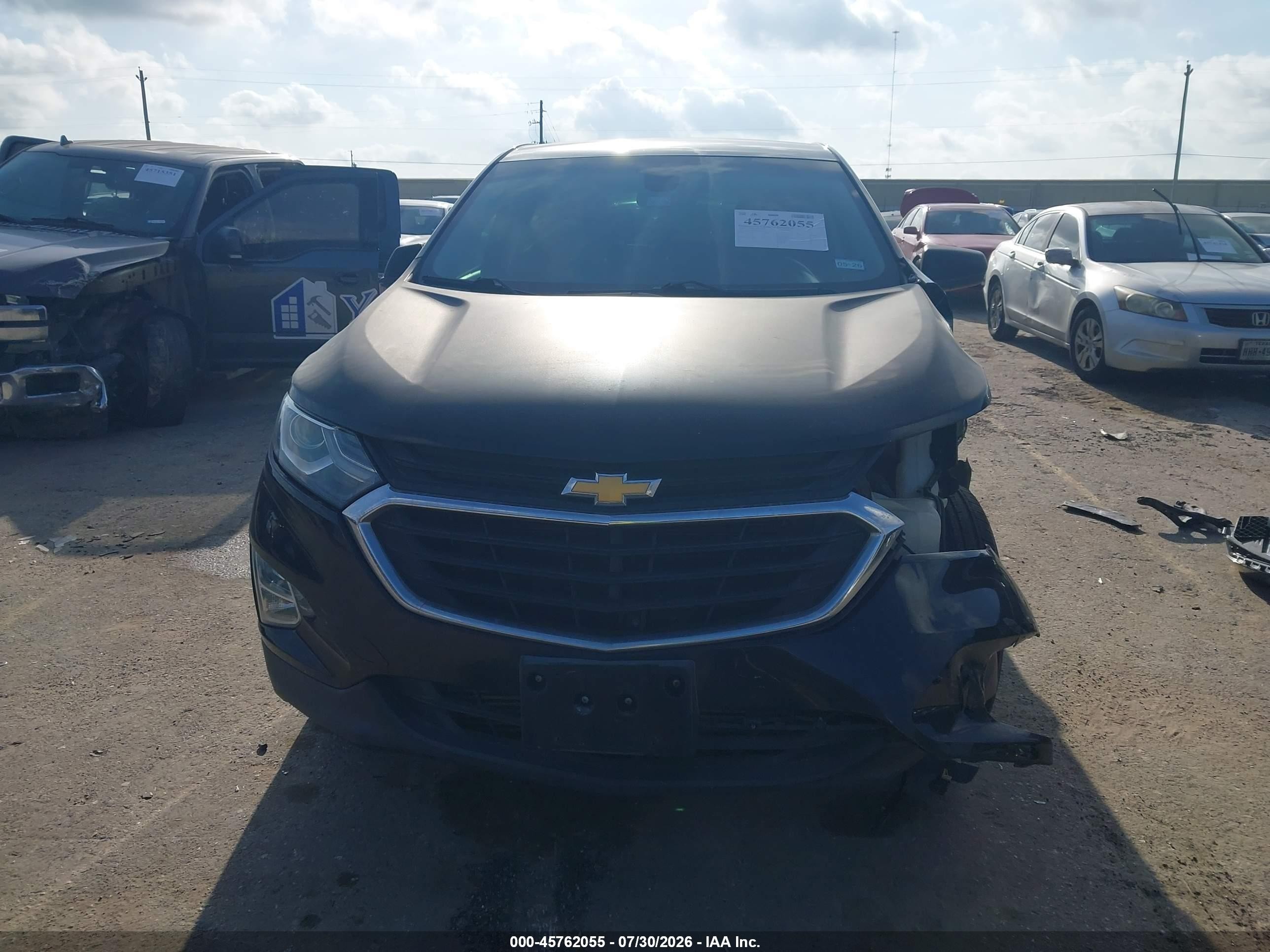 2019 Chevrolet Equinox Ls Black vin: 3GNAXHEV3KL104675