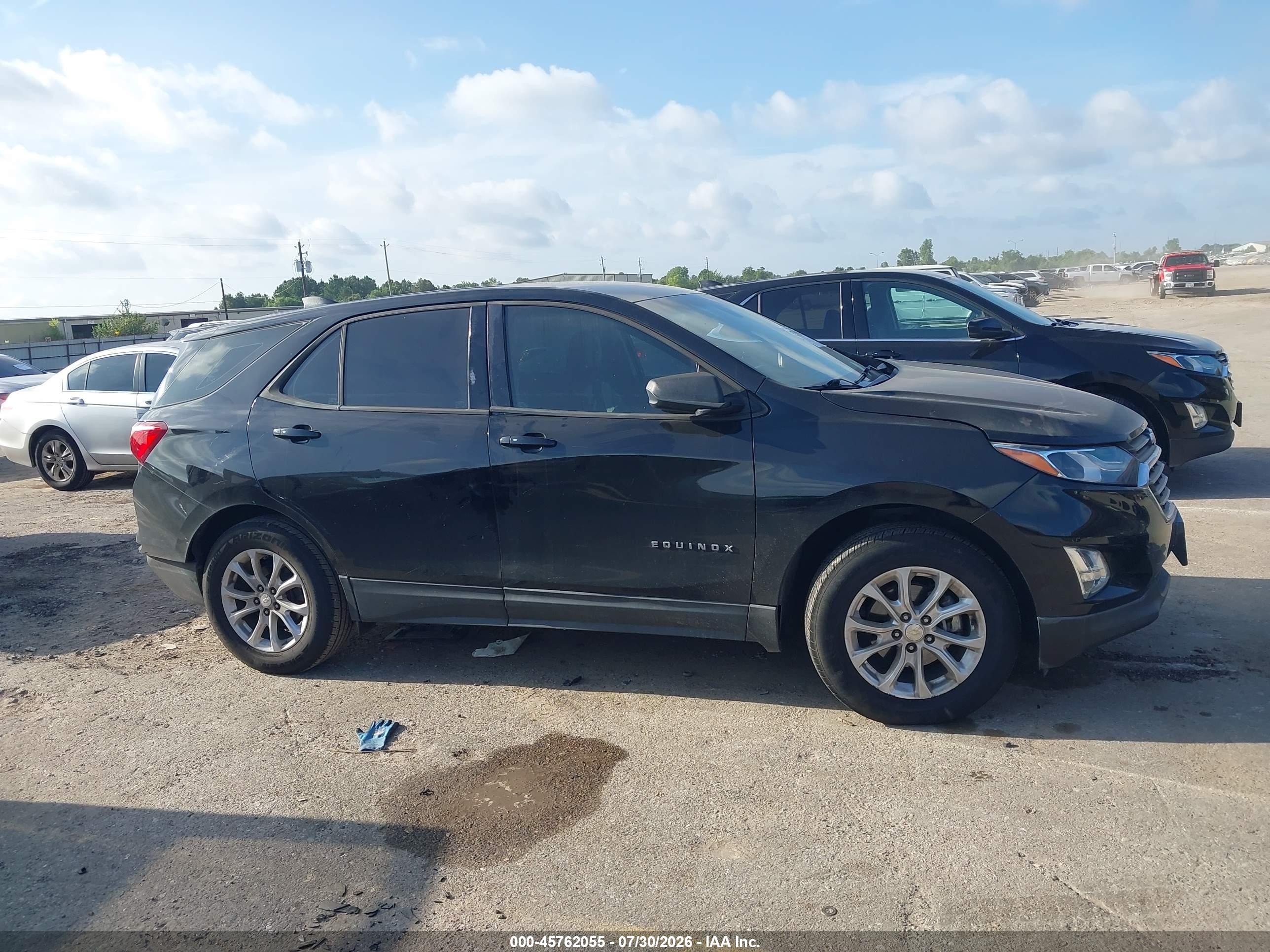 2019 Chevrolet Equinox Ls Black vin: 3GNAXHEV3KL104675
