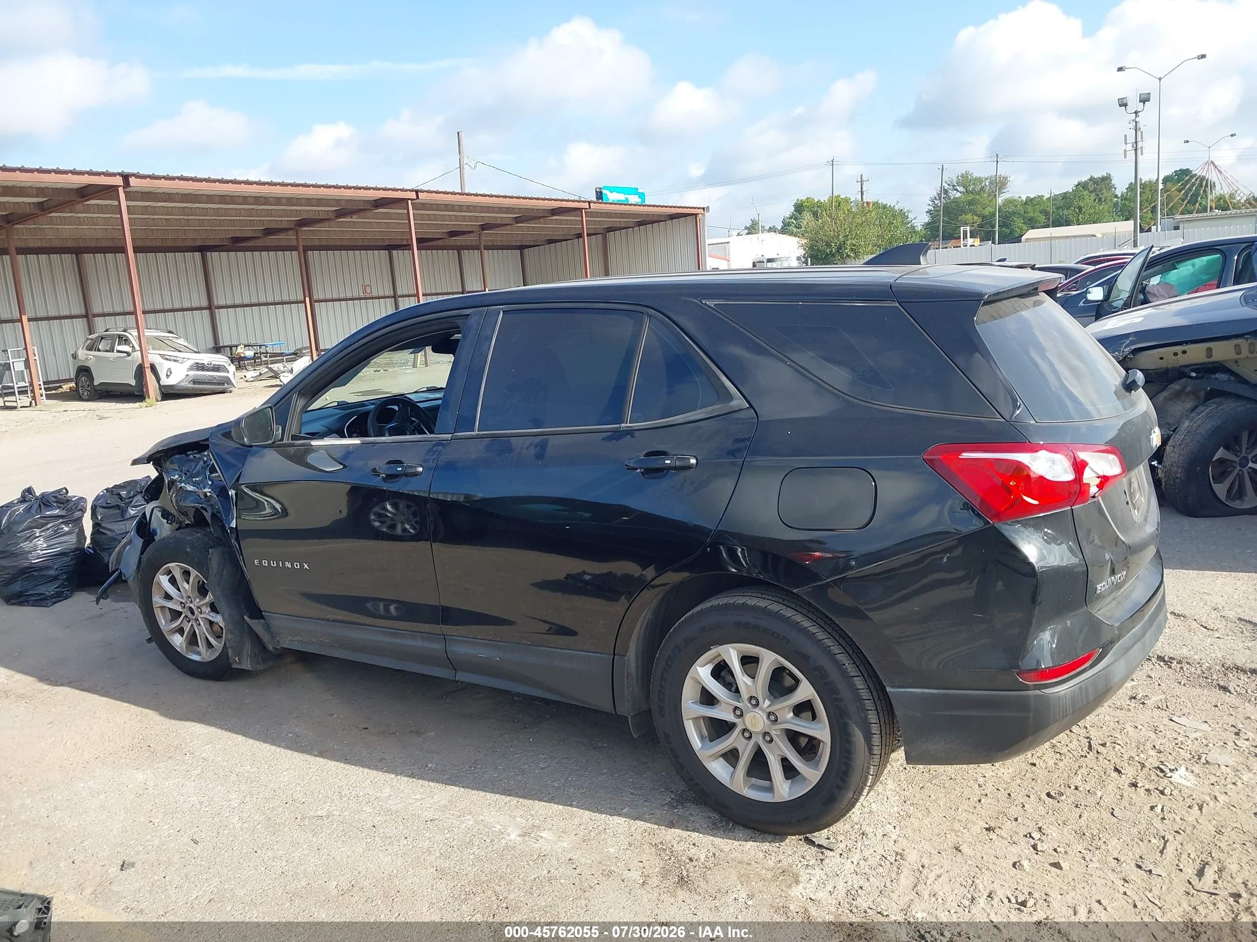 2019 Chevrolet Equinox Ls Black vin: 3GNAXHEV3KL104675