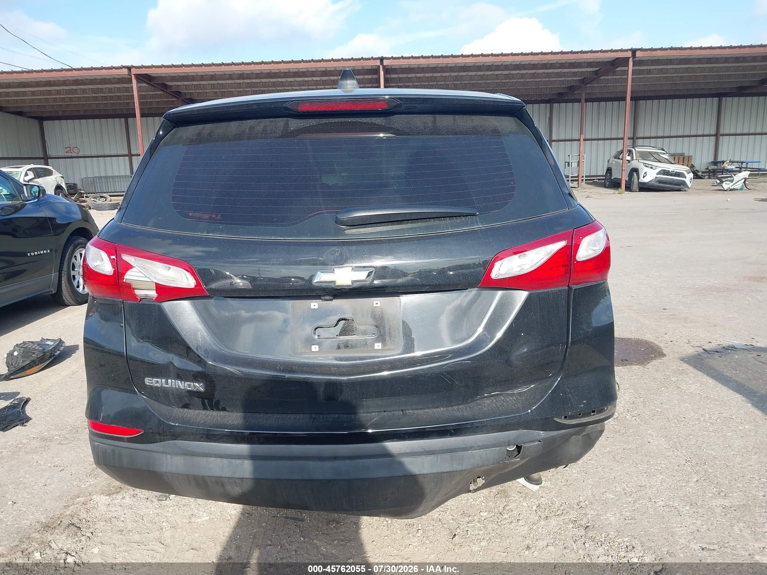 2019 Chevrolet Equinox Ls Black vin: 3GNAXHEV3KL104675