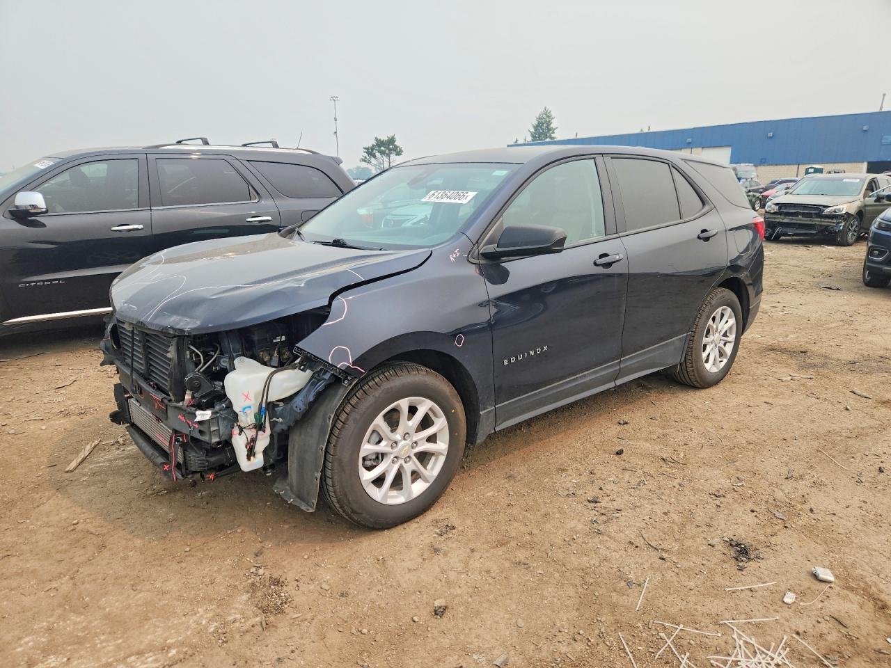 2021 Chevrolet Equinox Ls Blue vin: 3GNAXHEV3MS101316