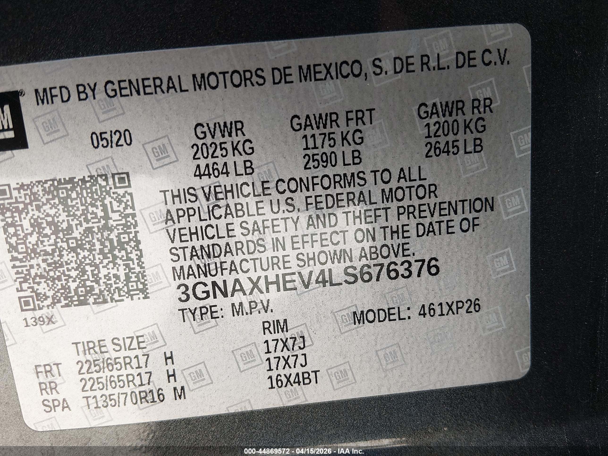 2020 Chevrolet Equinox Fwd Ls Gray vin: 3GNAXHEV4LS676376