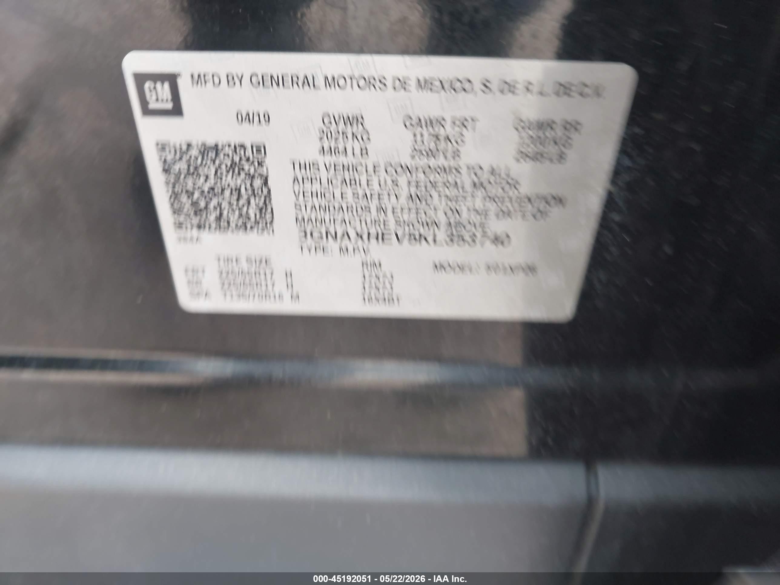 2019 Chevrolet Equinox Ls Black vin: 3GNAXHEV5KL353740