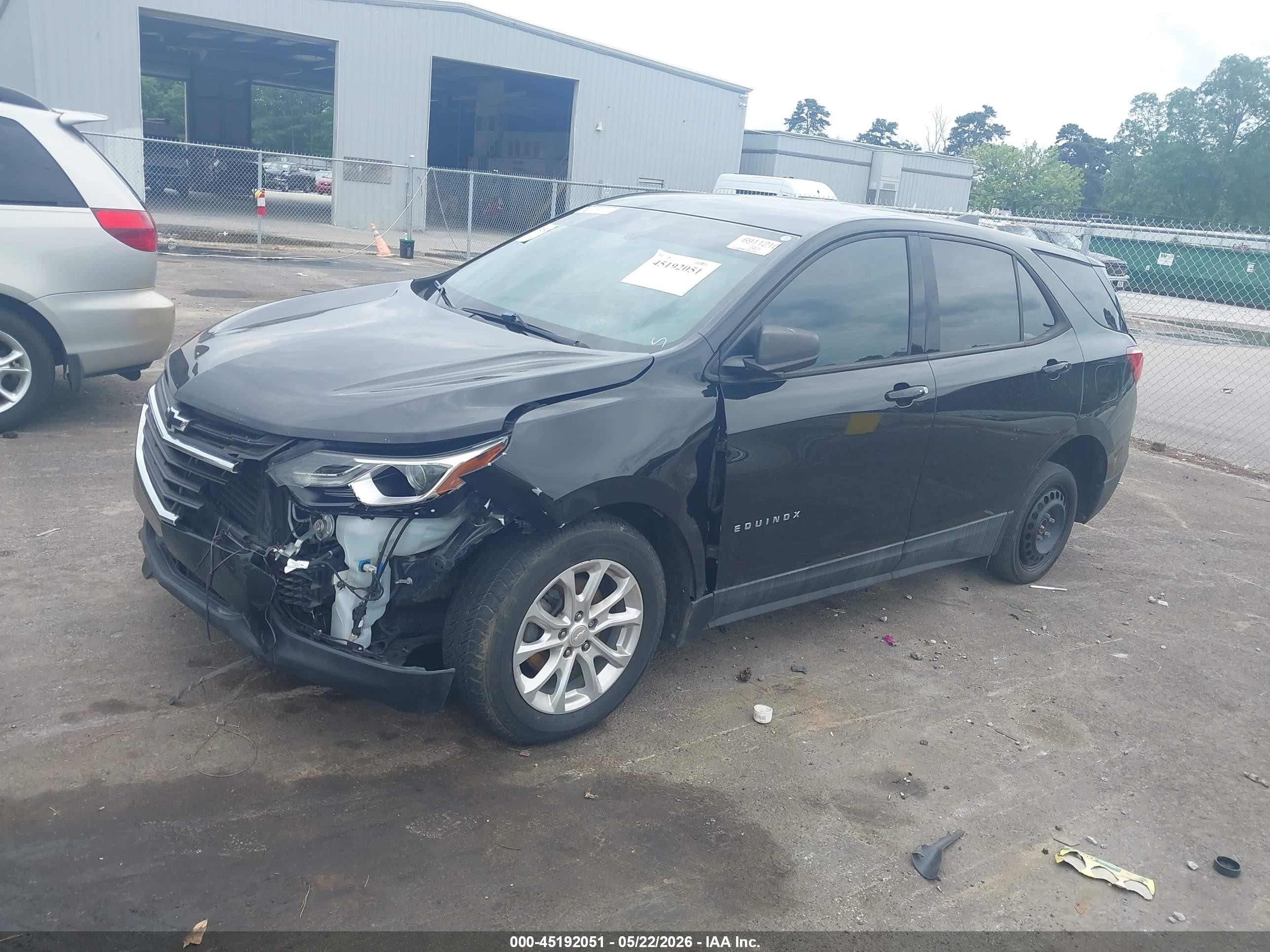 2019 Chevrolet Equinox Ls Black vin: 3GNAXHEV5KL353740