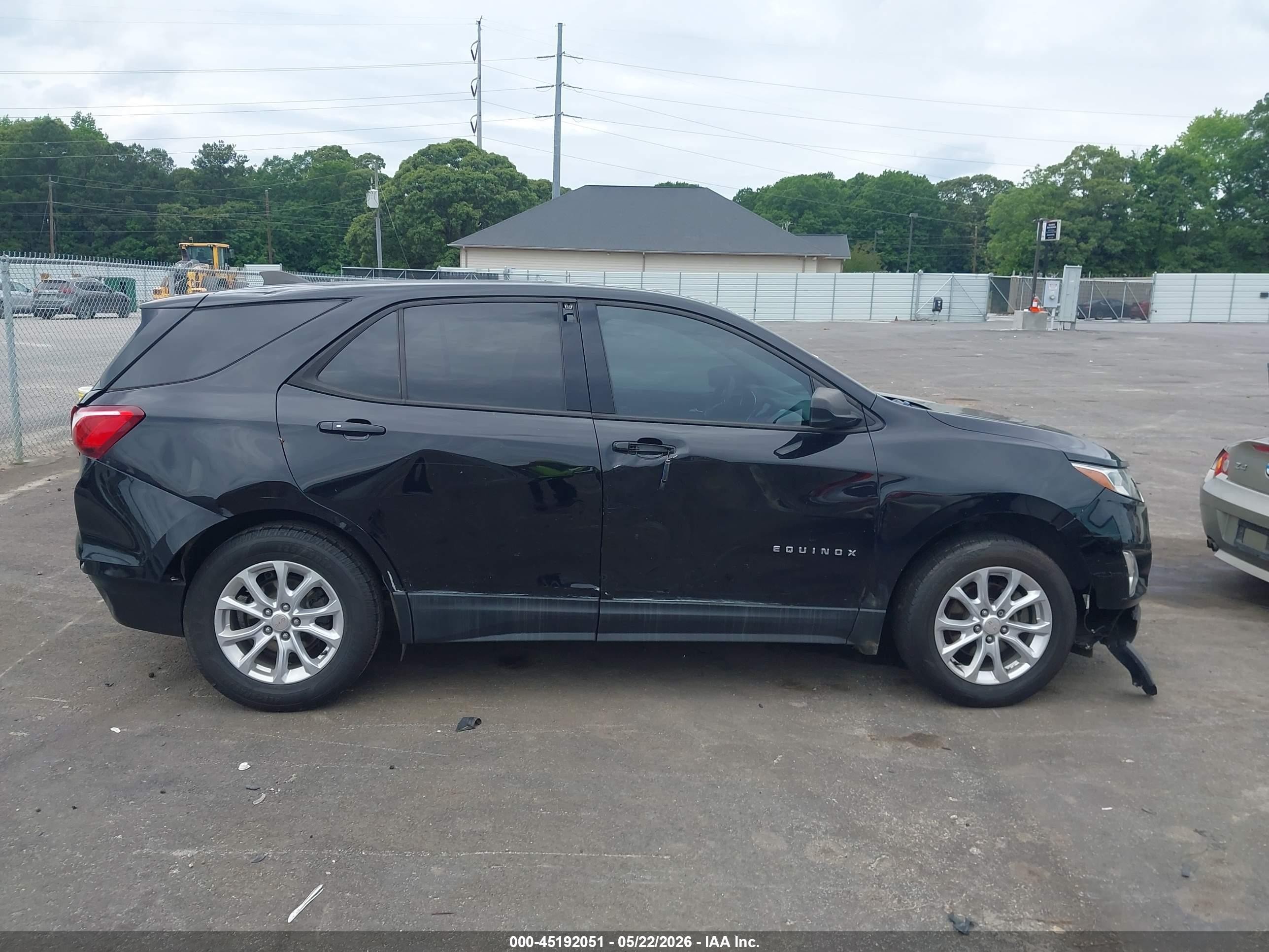 2019 Chevrolet Equinox Ls Black vin: 3GNAXHEV5KL353740