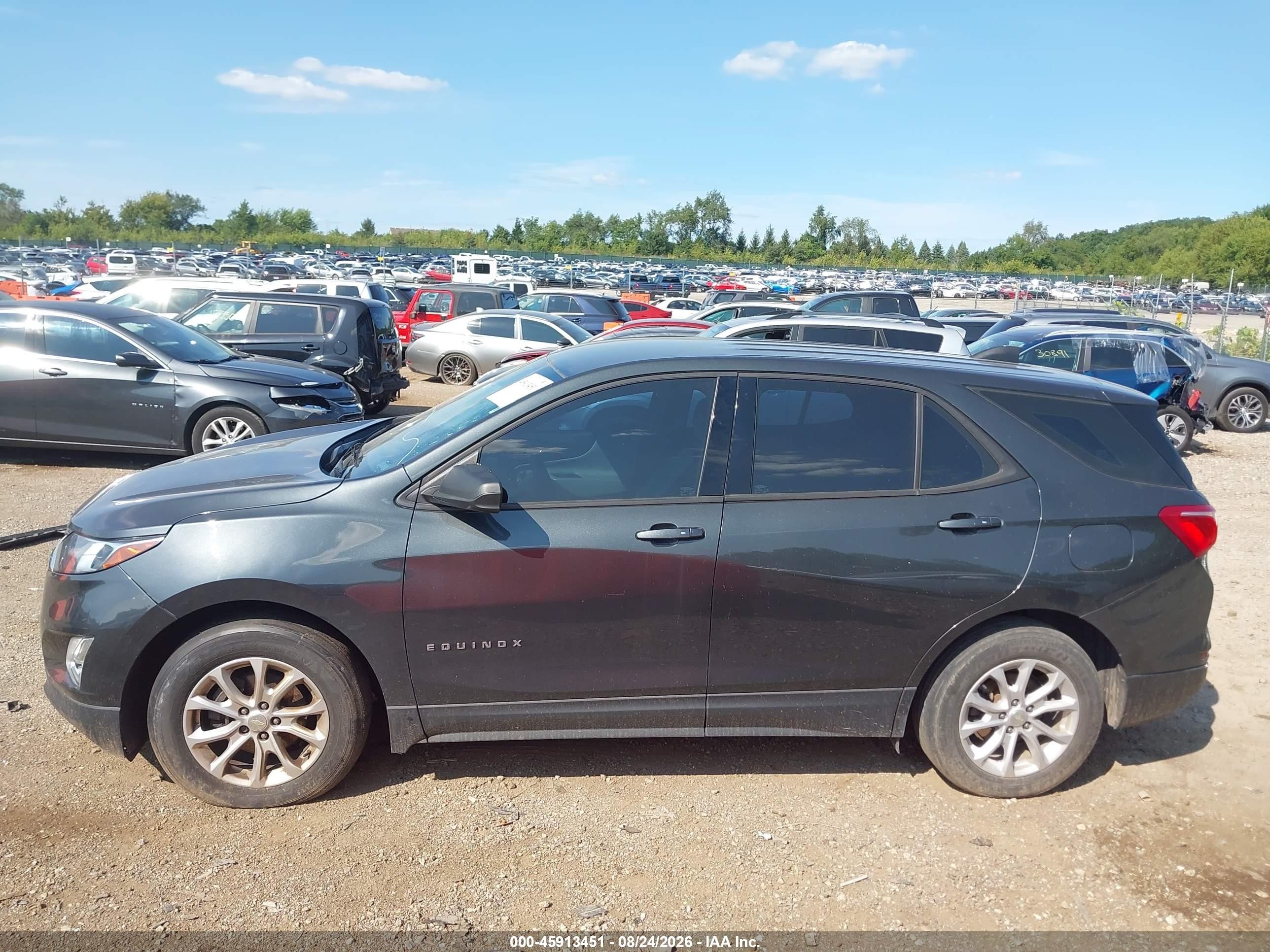 2018 Chevrolet Equinox Ls Gray vin: 3GNAXHEV7JL333777