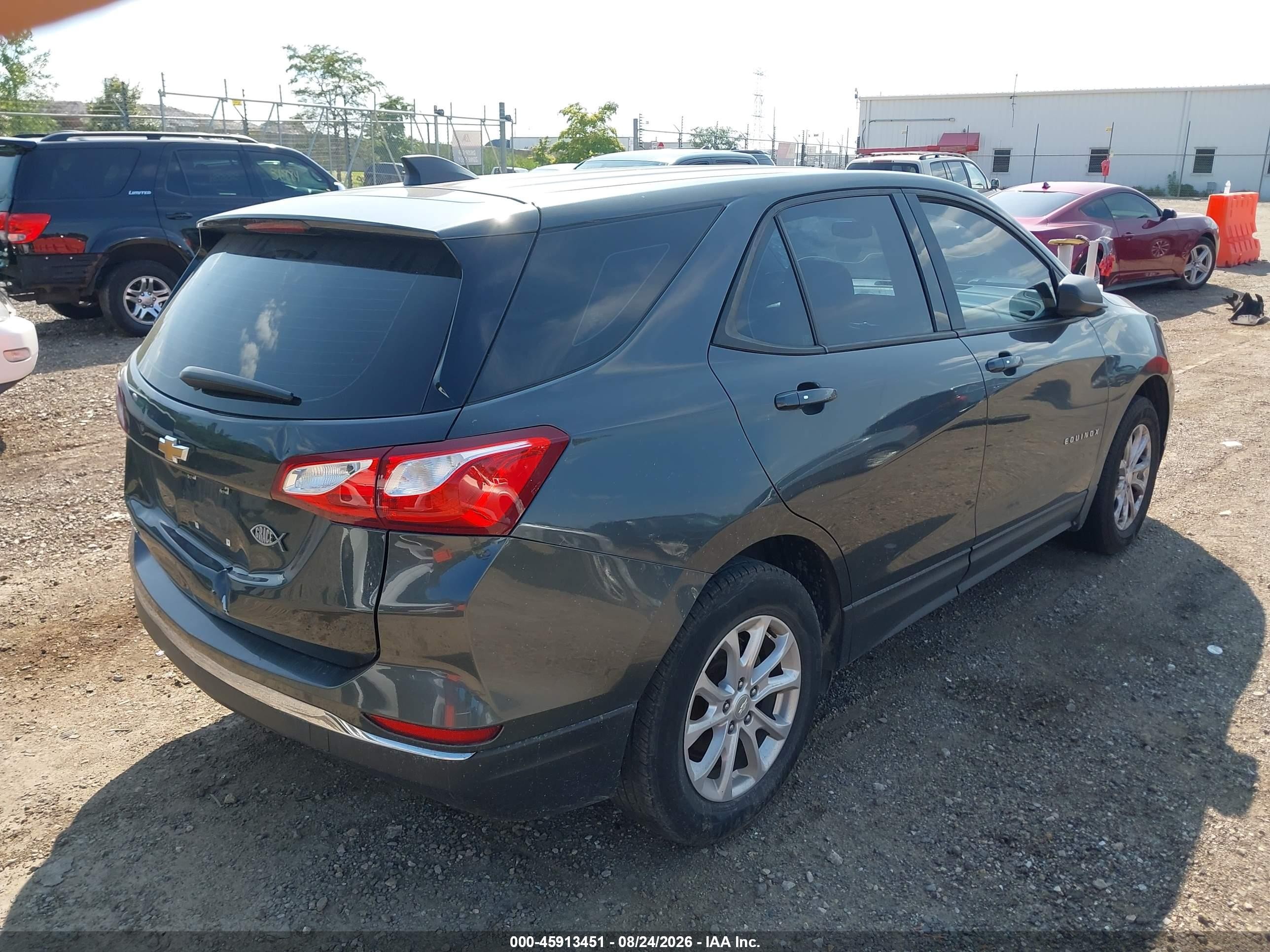 2018 Chevrolet Equinox Ls Gray vin: 3GNAXHEV7JL333777