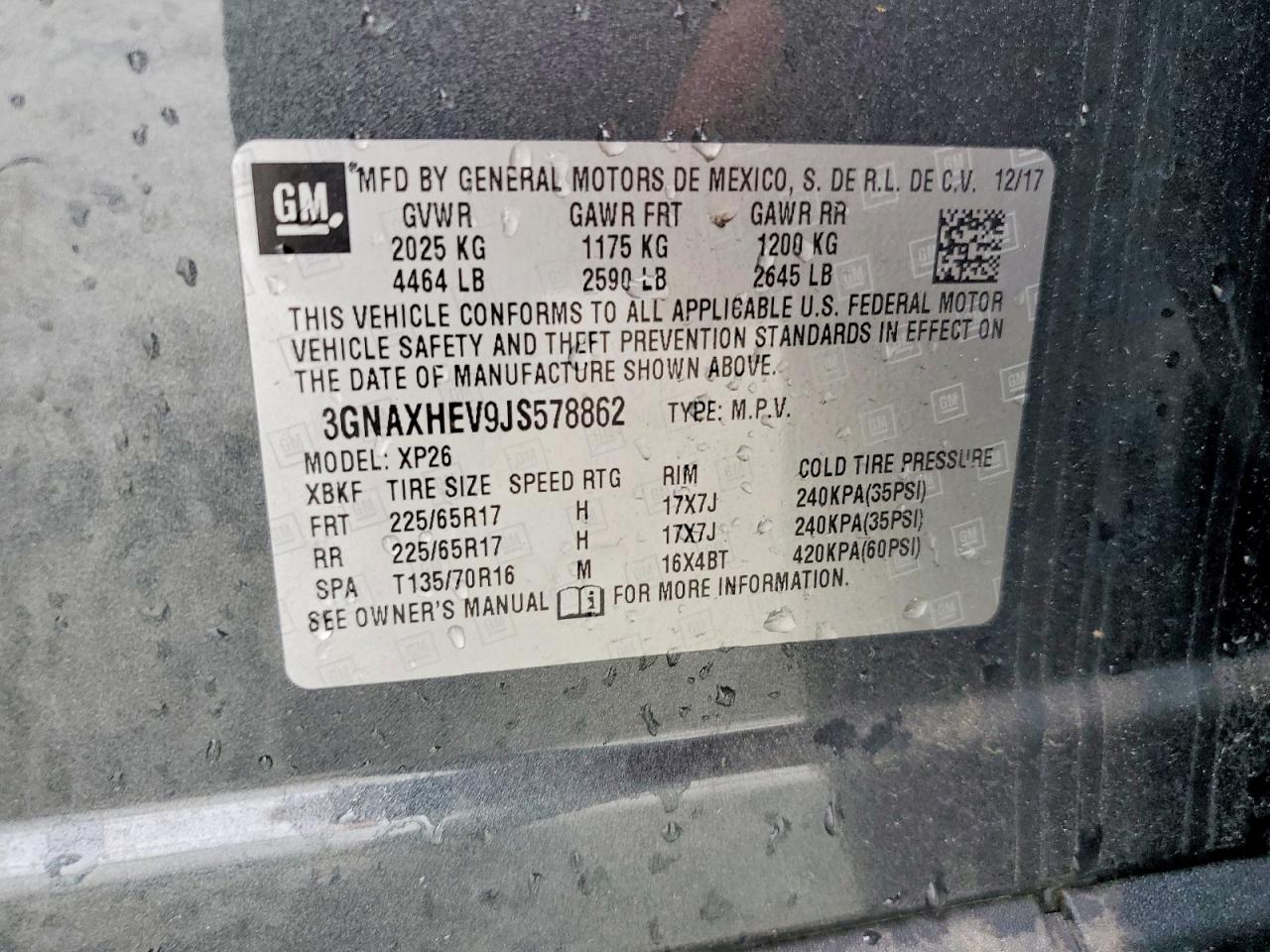 2018 Chevrolet Equinox Ls Серый vin: 3GNAXHEV9JS578862