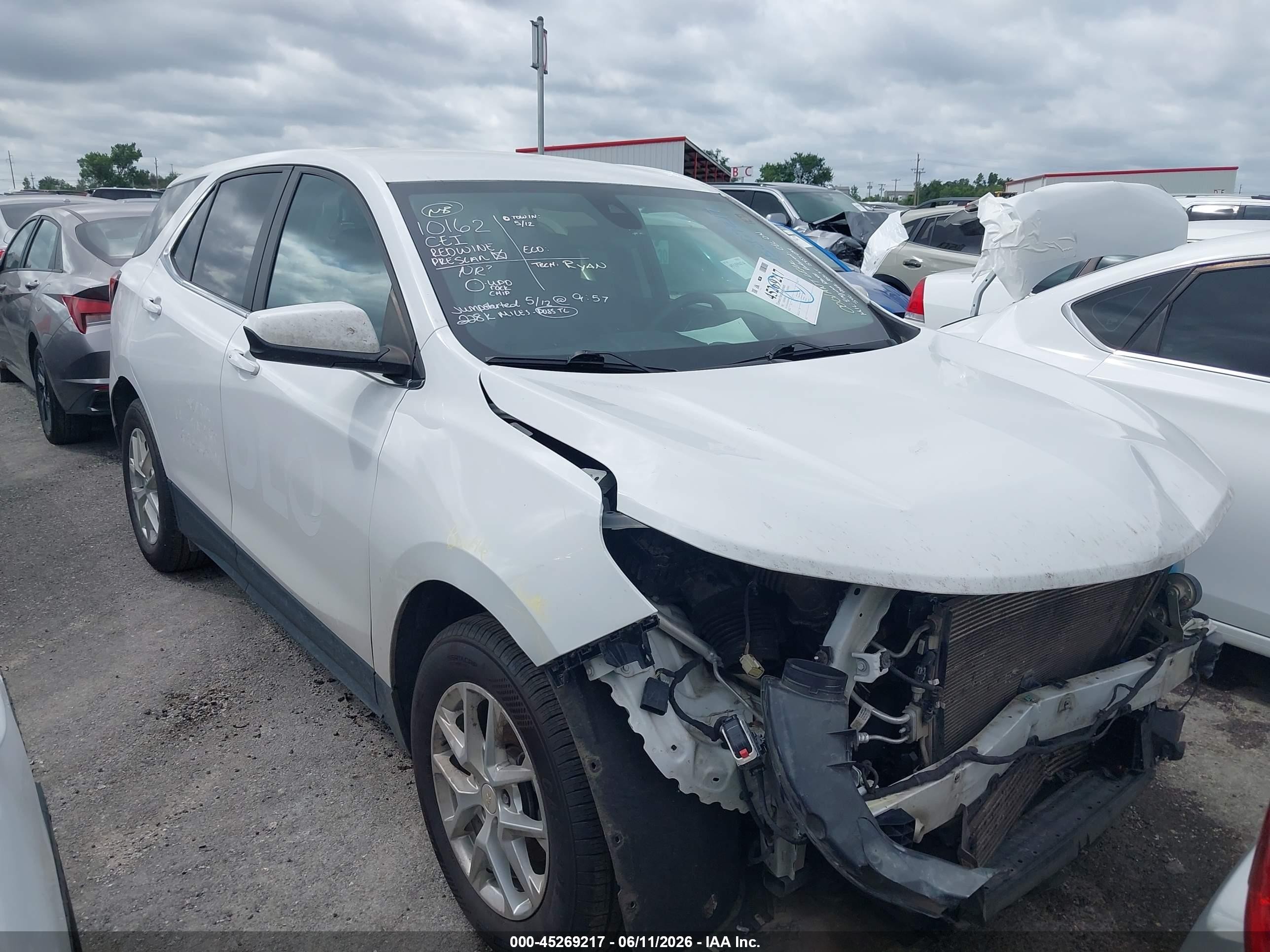 2023 Chevrolet Equinox Fwd 2fl Белый vin: 3GNAXJEG6PS209569