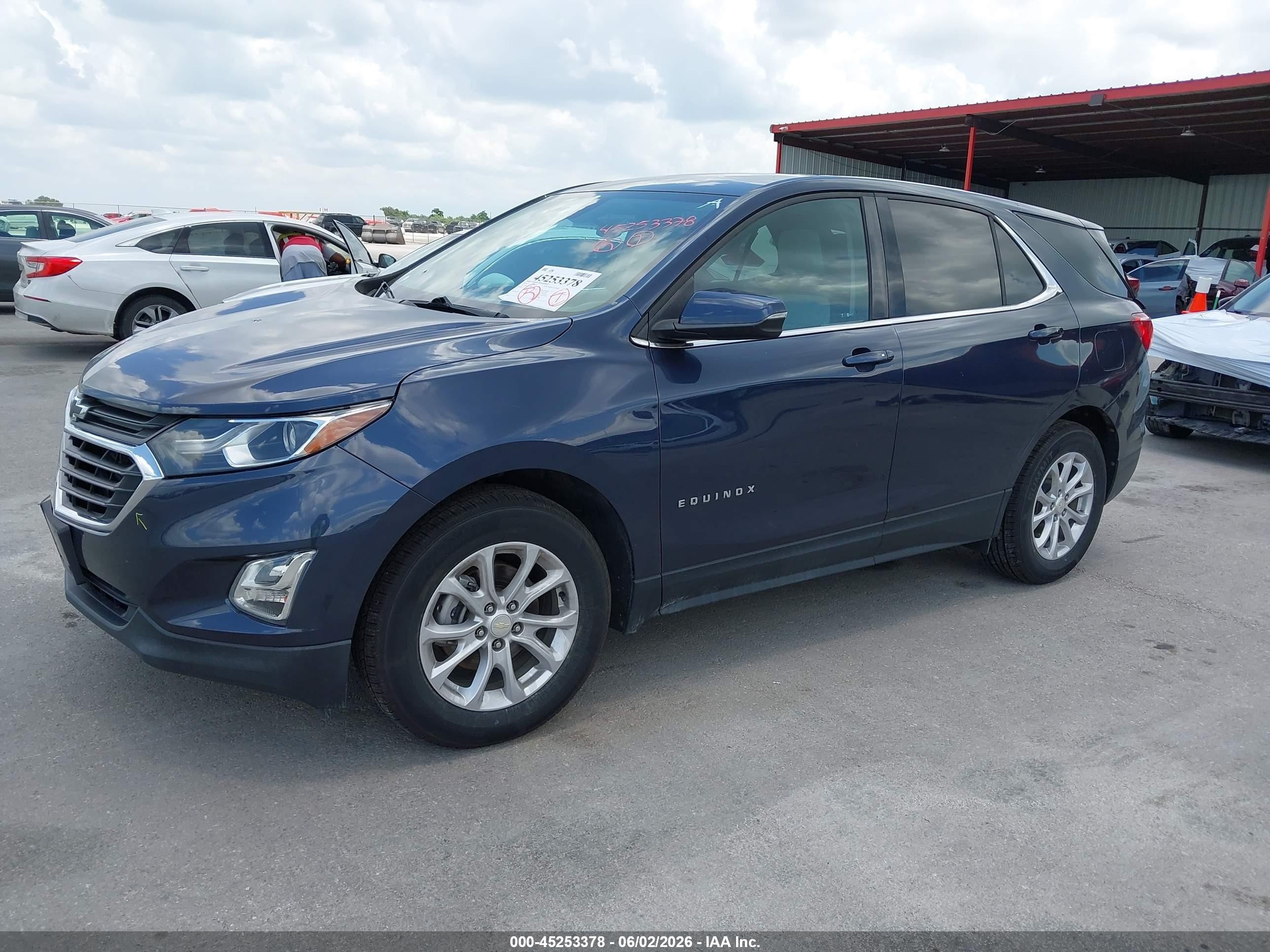 2018 Chevrolet Equinox Lt Dark Blue vin: 3GNAXJEV0JL370855