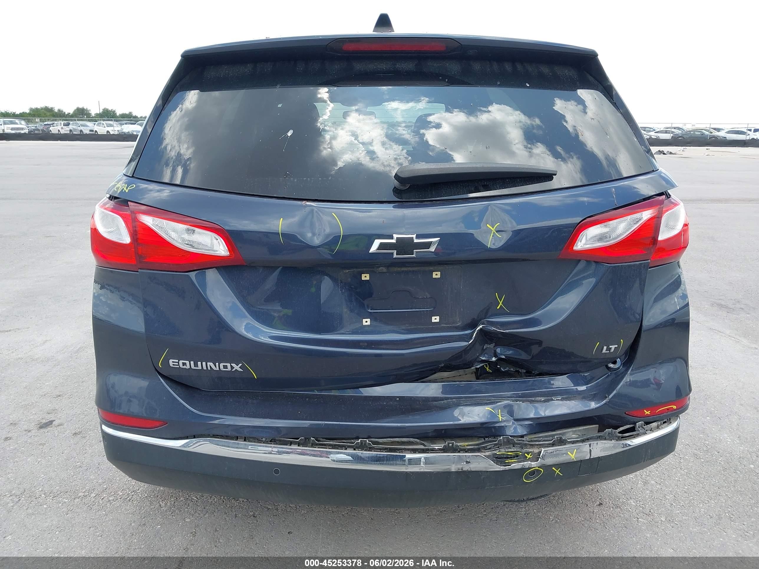 2018 Chevrolet Equinox Lt Dark Blue vin: 3GNAXJEV0JL370855