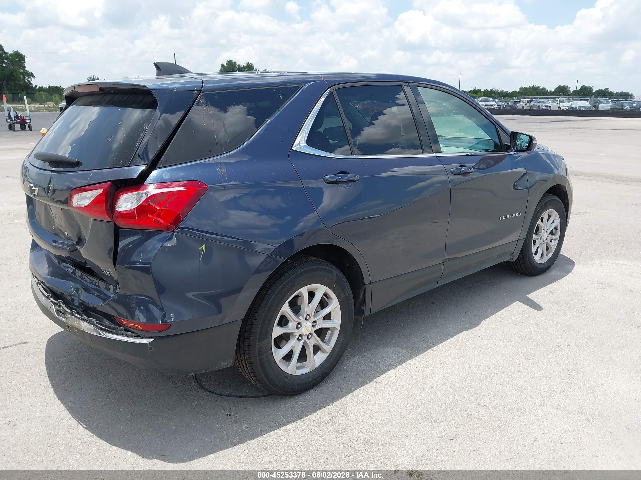 2018 Chevrolet Equinox Lt Dark Blue vin: 3GNAXJEV0JL370855