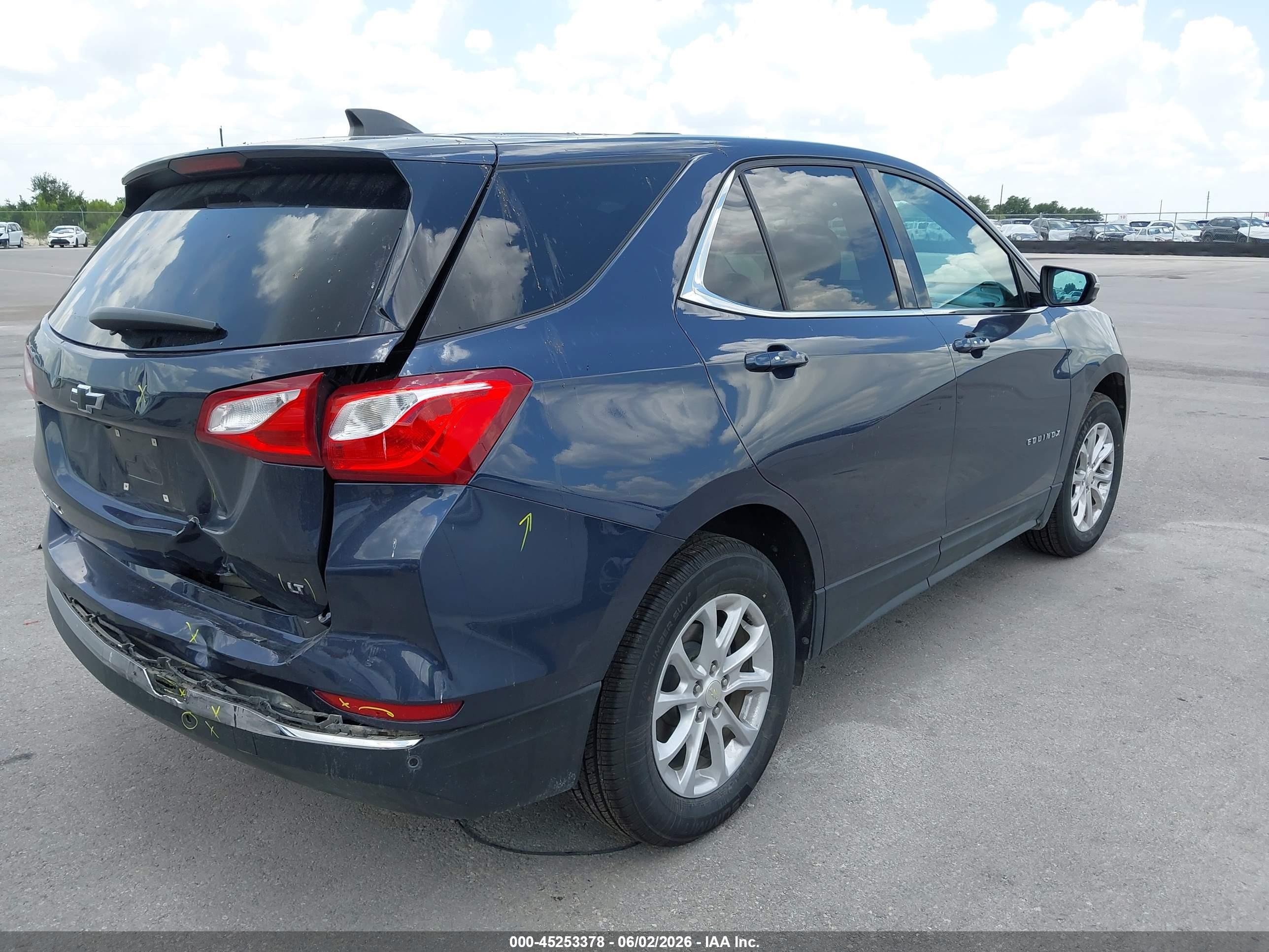2018 Chevrolet Equinox Lt Dark Blue vin: 3GNAXJEV0JL370855