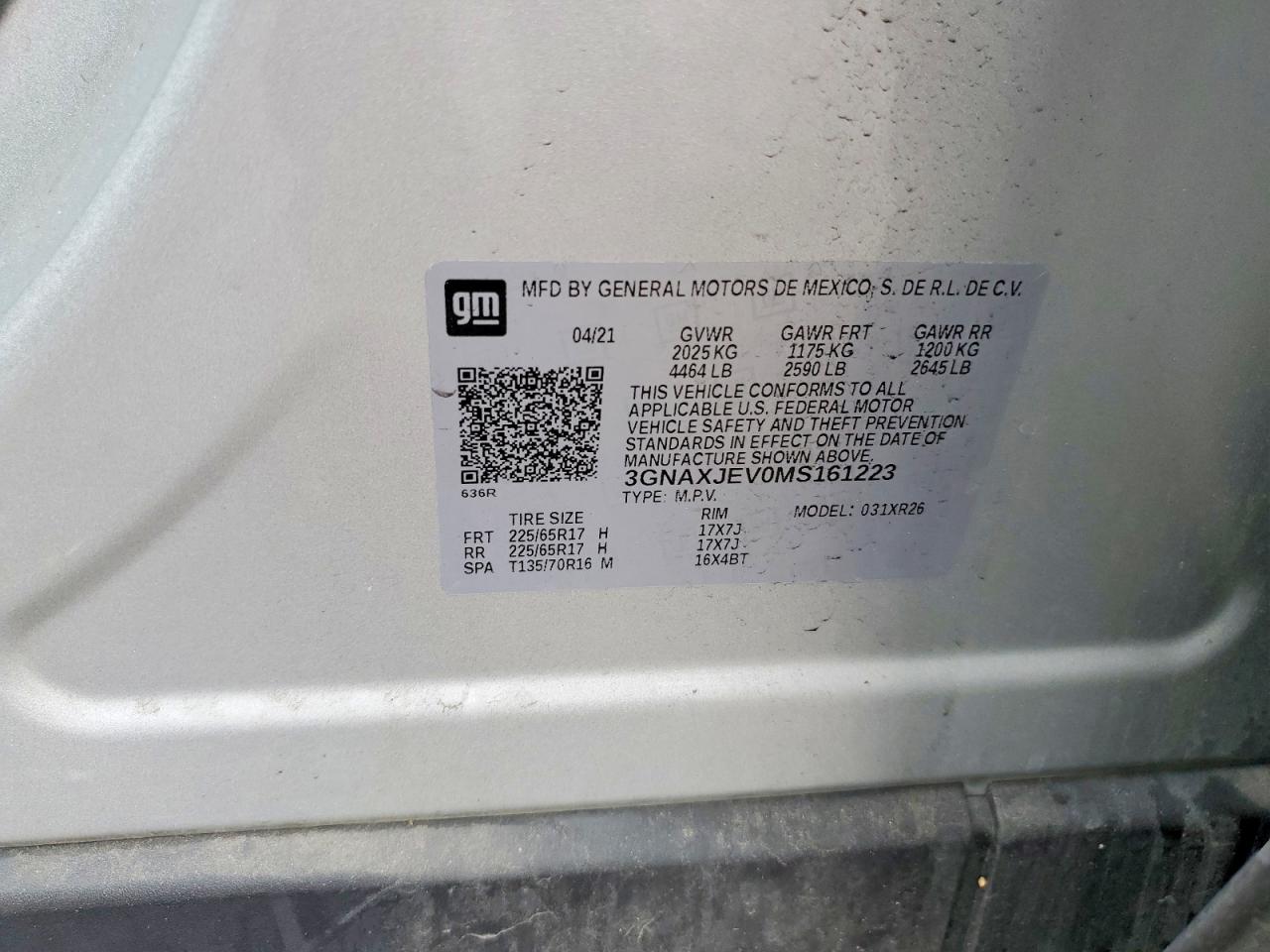 2021 Chevrolet Equinox Lt Silver vin: 3GNAXJEV0MS161223