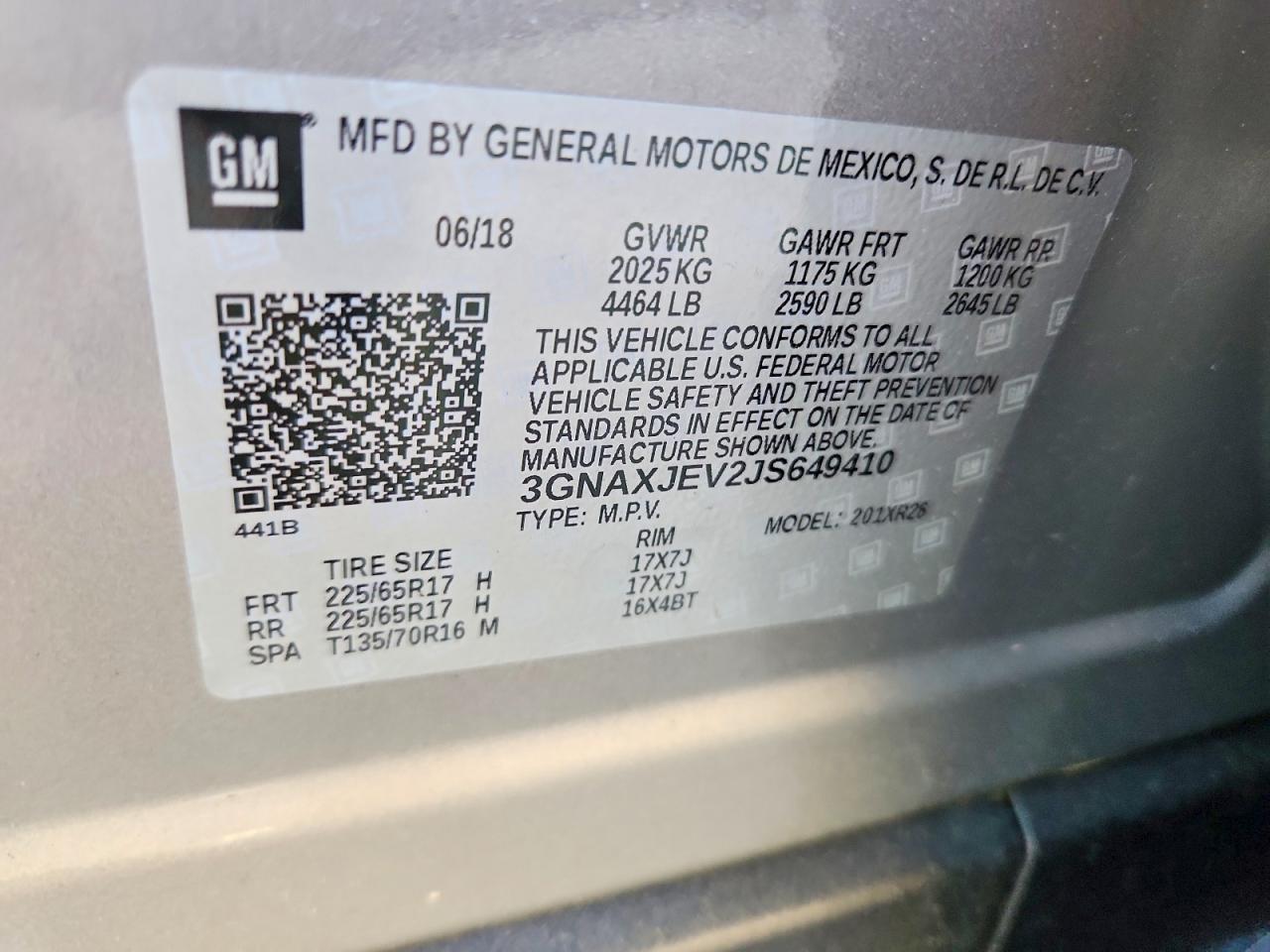2018 Chevrolet Equinox Lt Gray vin: 3GNAXJEV2JS649410