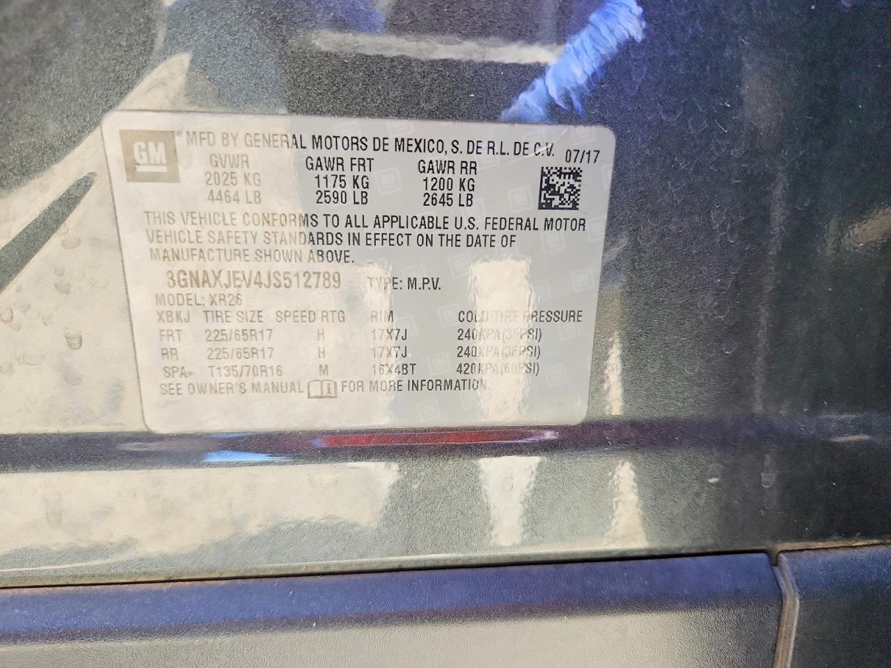 2018 Chevrolet Equinox Lt Charcoal vin: 3GNAXJEV4JS512789