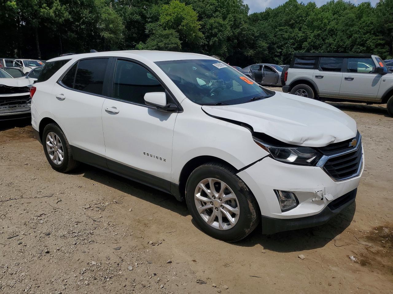 2021 Chevrolet Equinox Lt White vin: 3GNAXJEV4MS146658