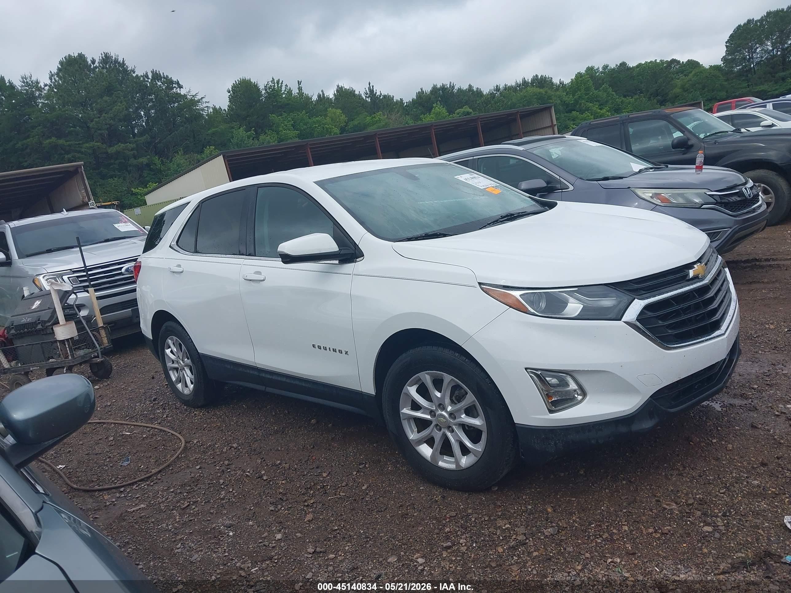 2018 Chevrolet Equinox Lt White vin: 3GNAXJEV5JS611234