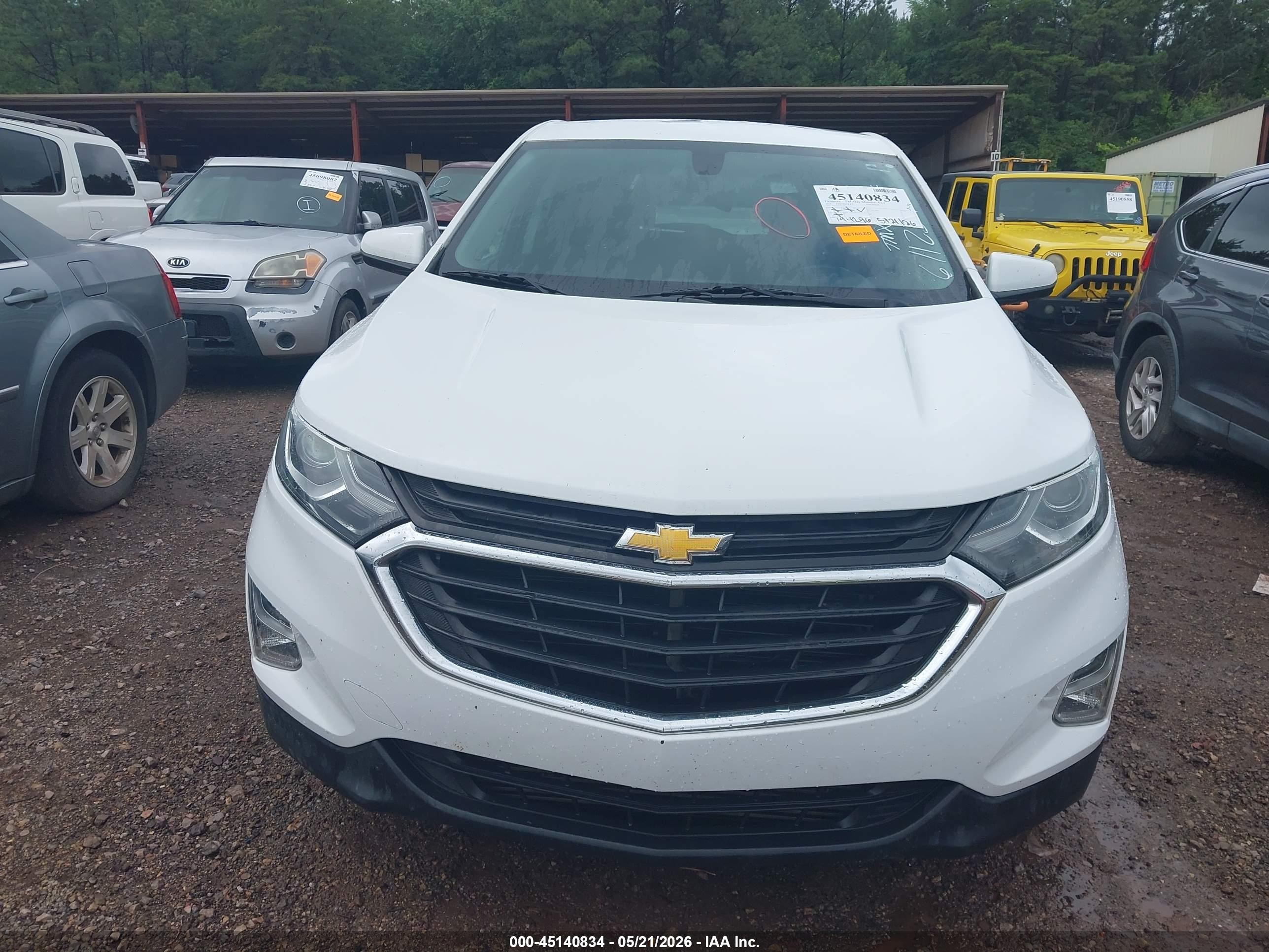 2018 Chevrolet Equinox Lt White vin: 3GNAXJEV5JS611234