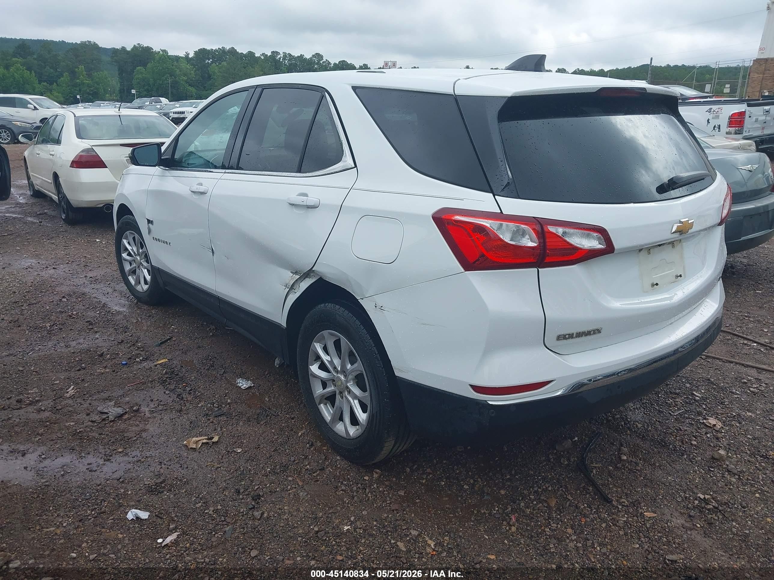 2018 Chevrolet Equinox Lt White vin: 3GNAXJEV5JS611234