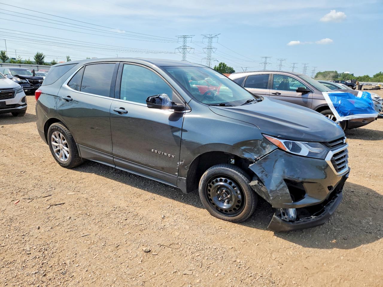 2019 Chevrolet Equinox Lt Gray vin: 3GNAXJEV6KS600583
